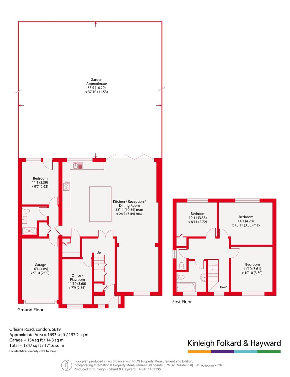 33, Orleans Road, London floorplan