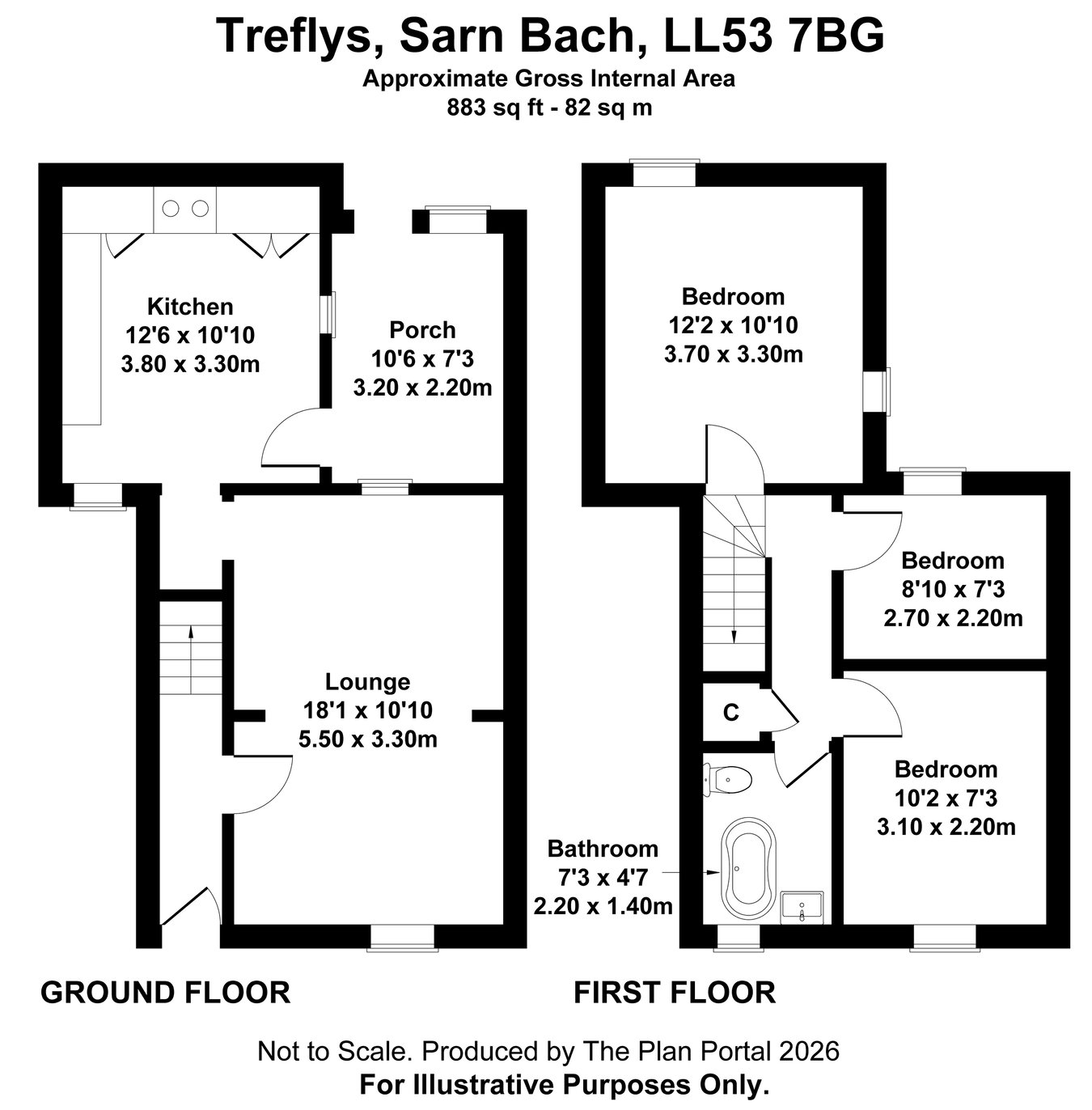 Treflys, Pwllheli floorplan
