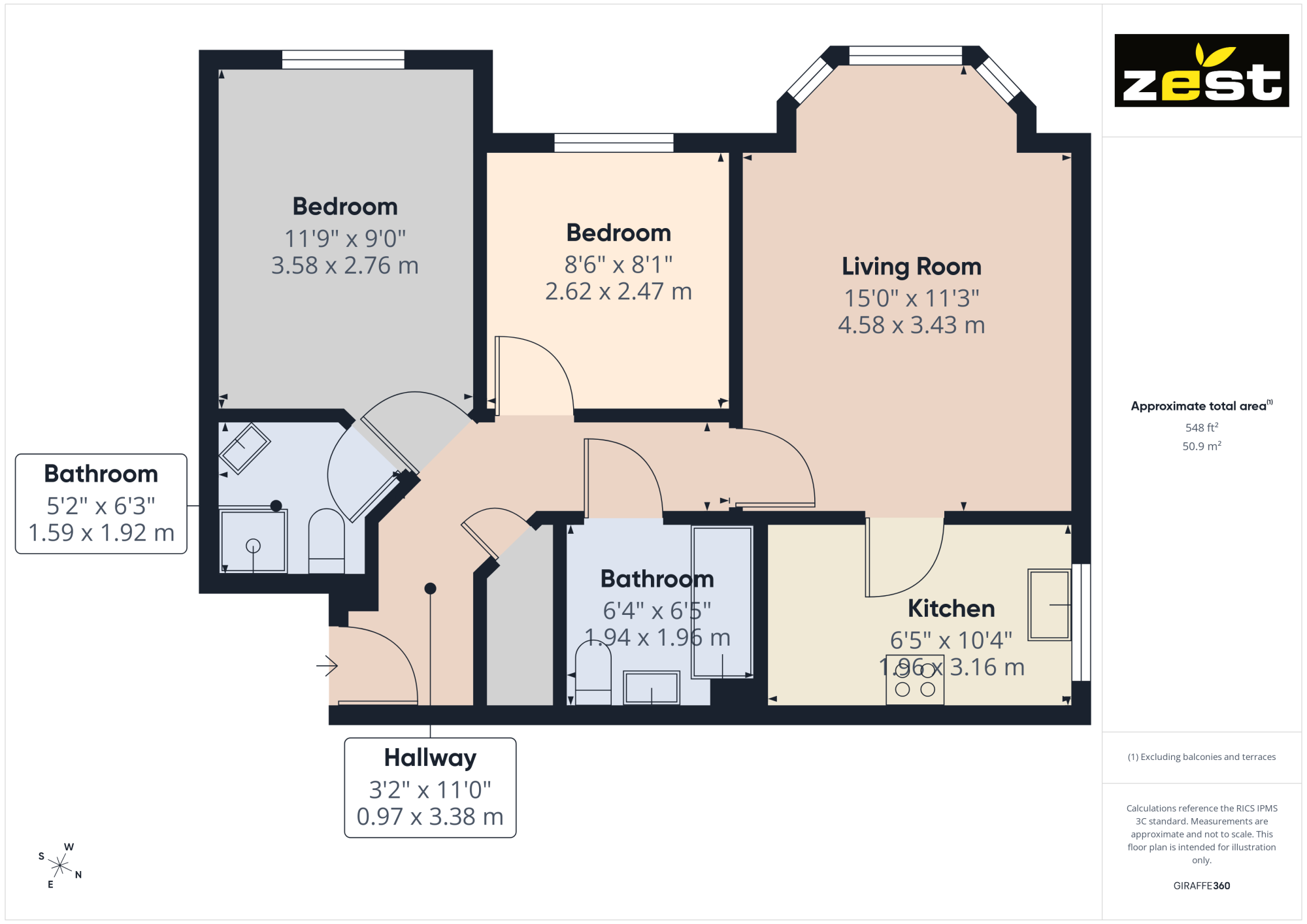 53, Chandlers Court, Hull floorplan