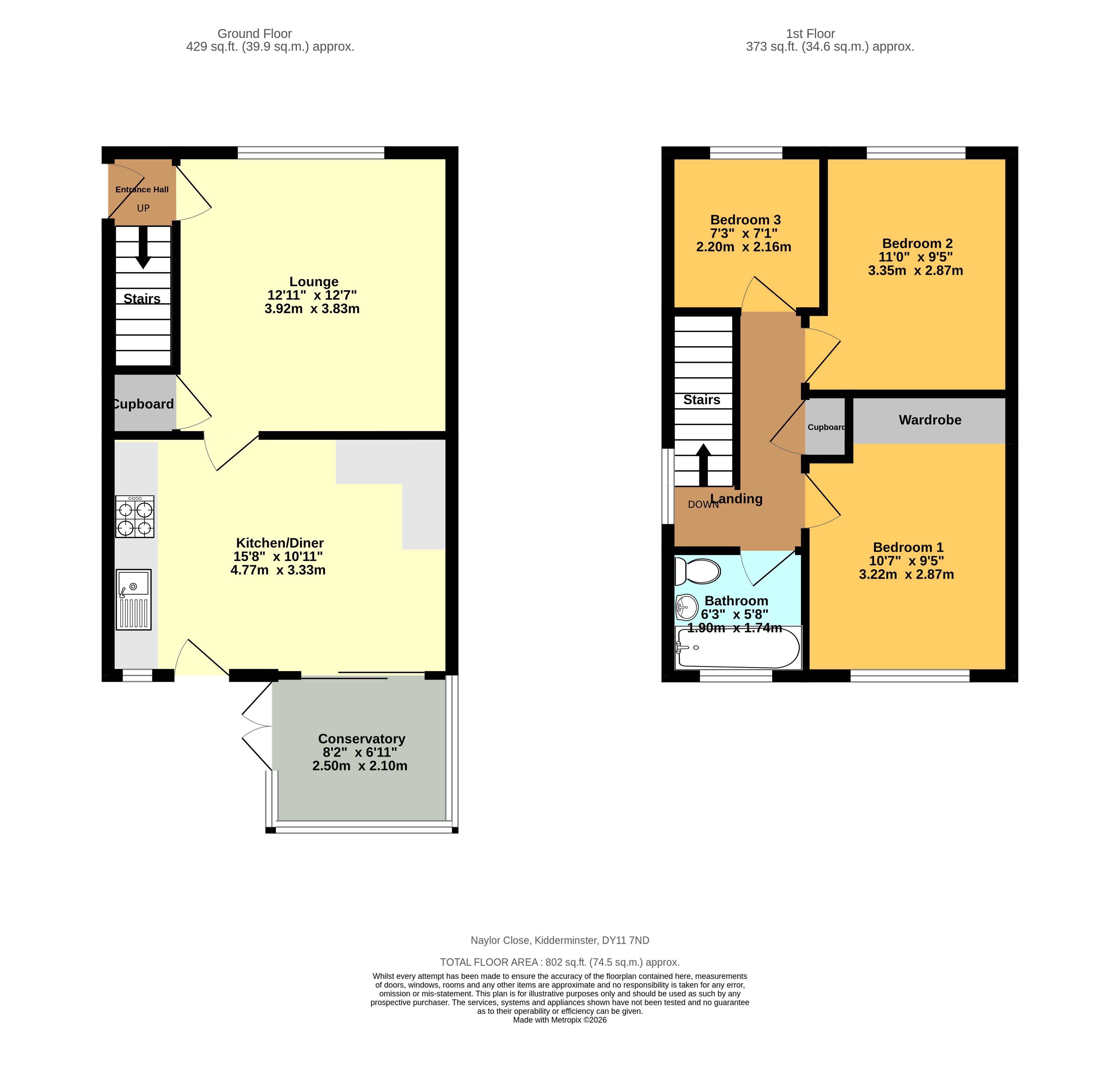 4, Naylor Close, Kidderminster floorplan
