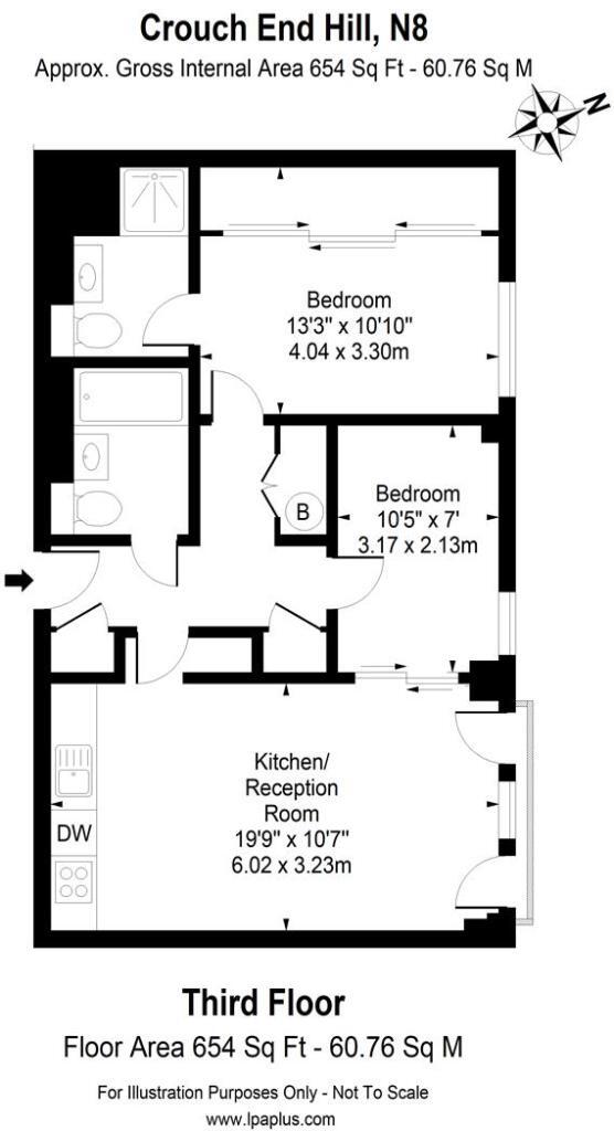 Flat 39, Exchange House, Crouch End Hill, London floorplan