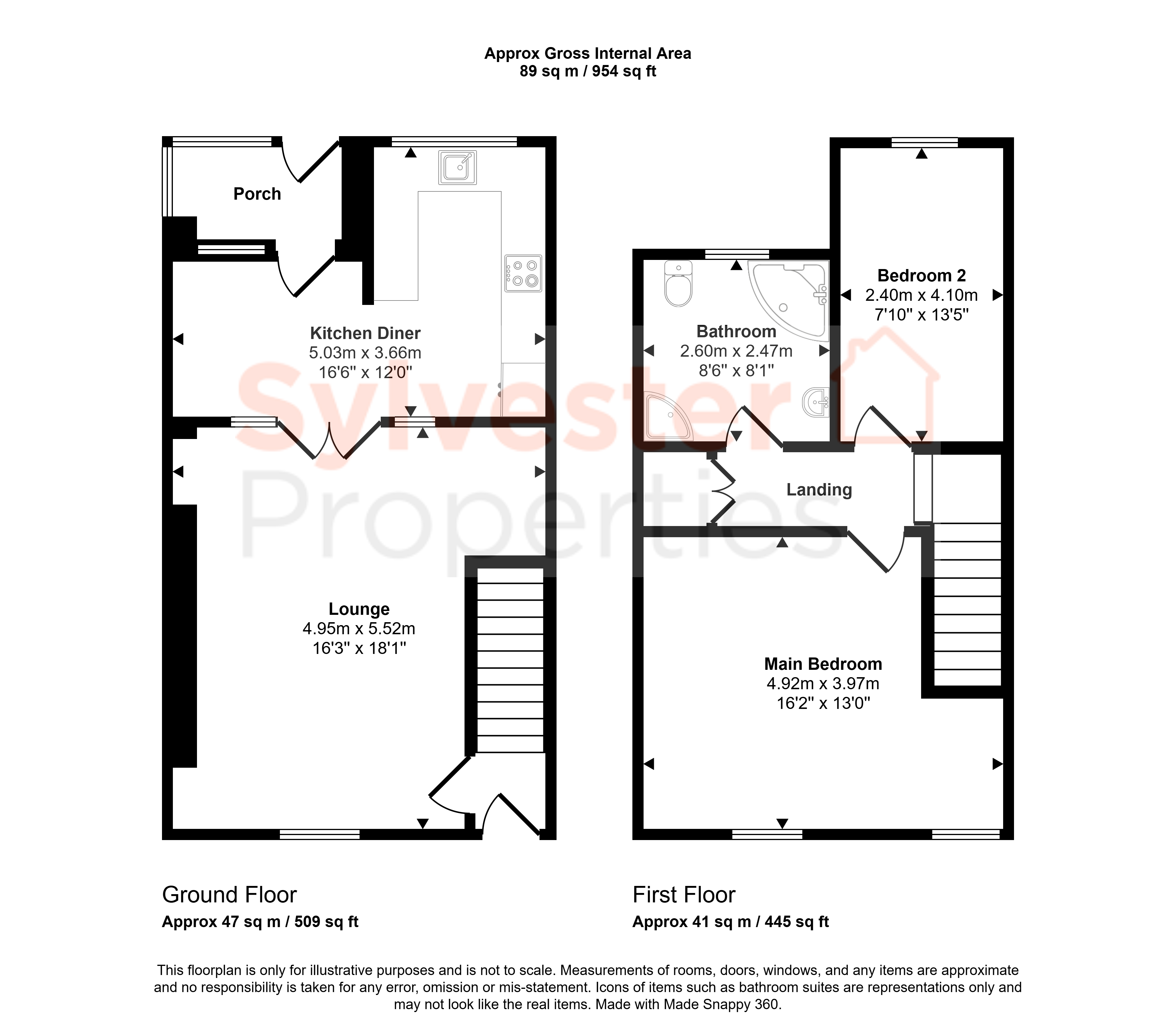 Ousterley Terrace, Stanley floorplan
