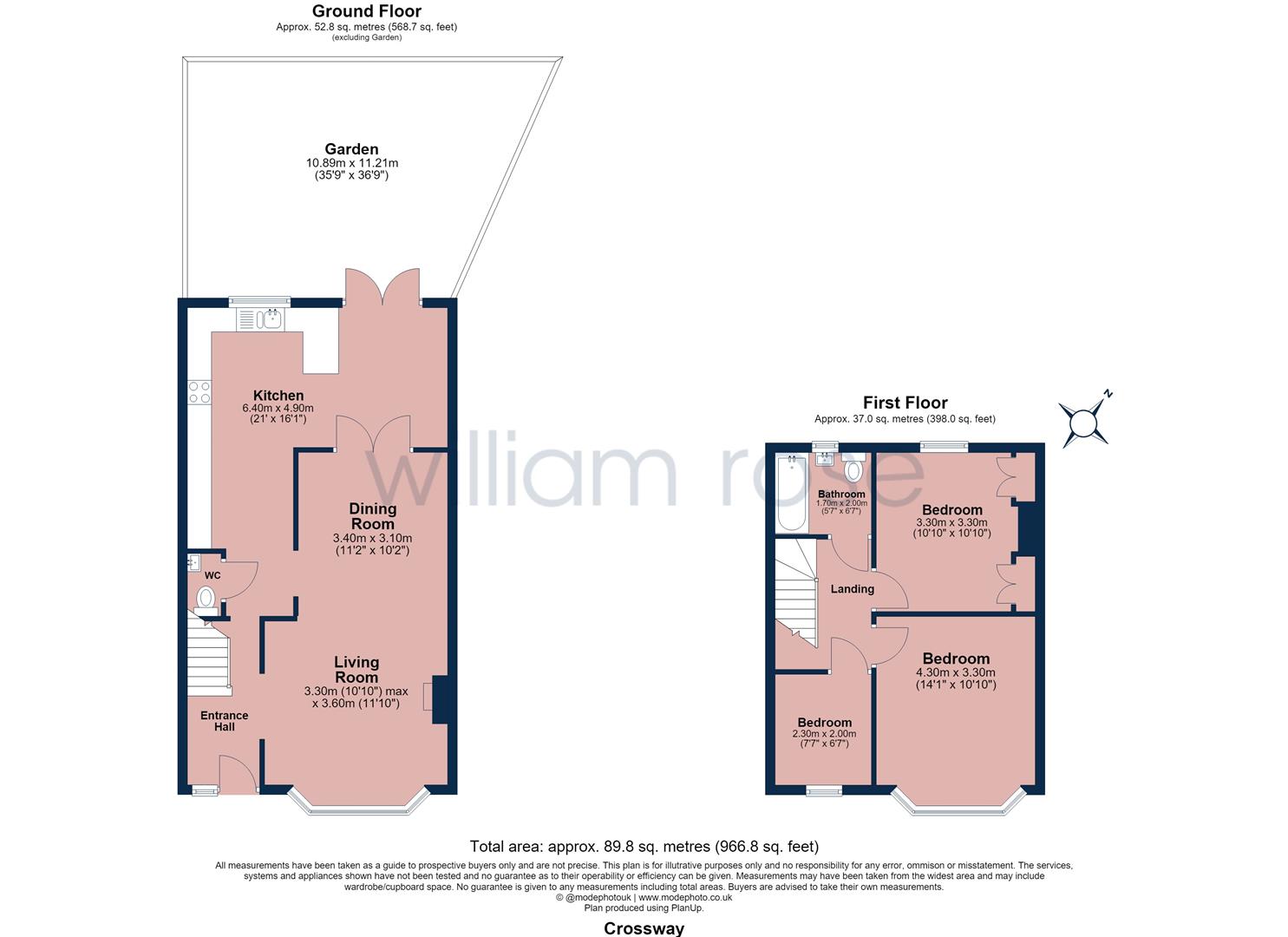 11, Crossway, Woodford Green floorplan