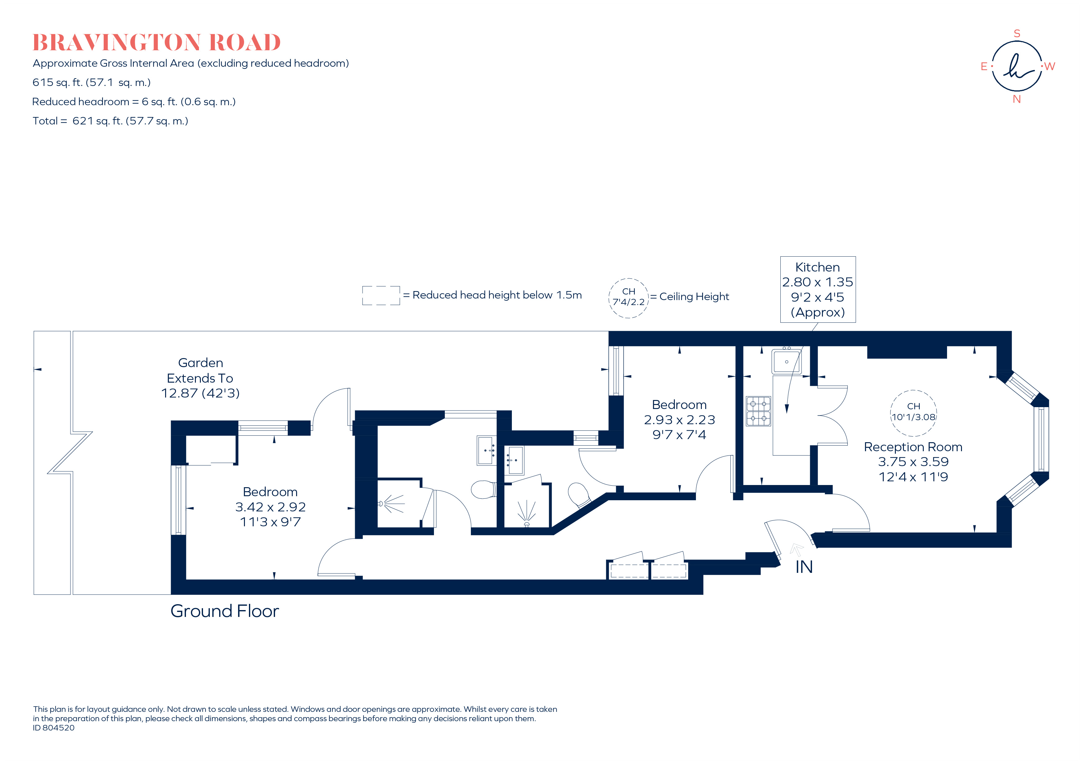 105a, Bravington Road, London floorplan