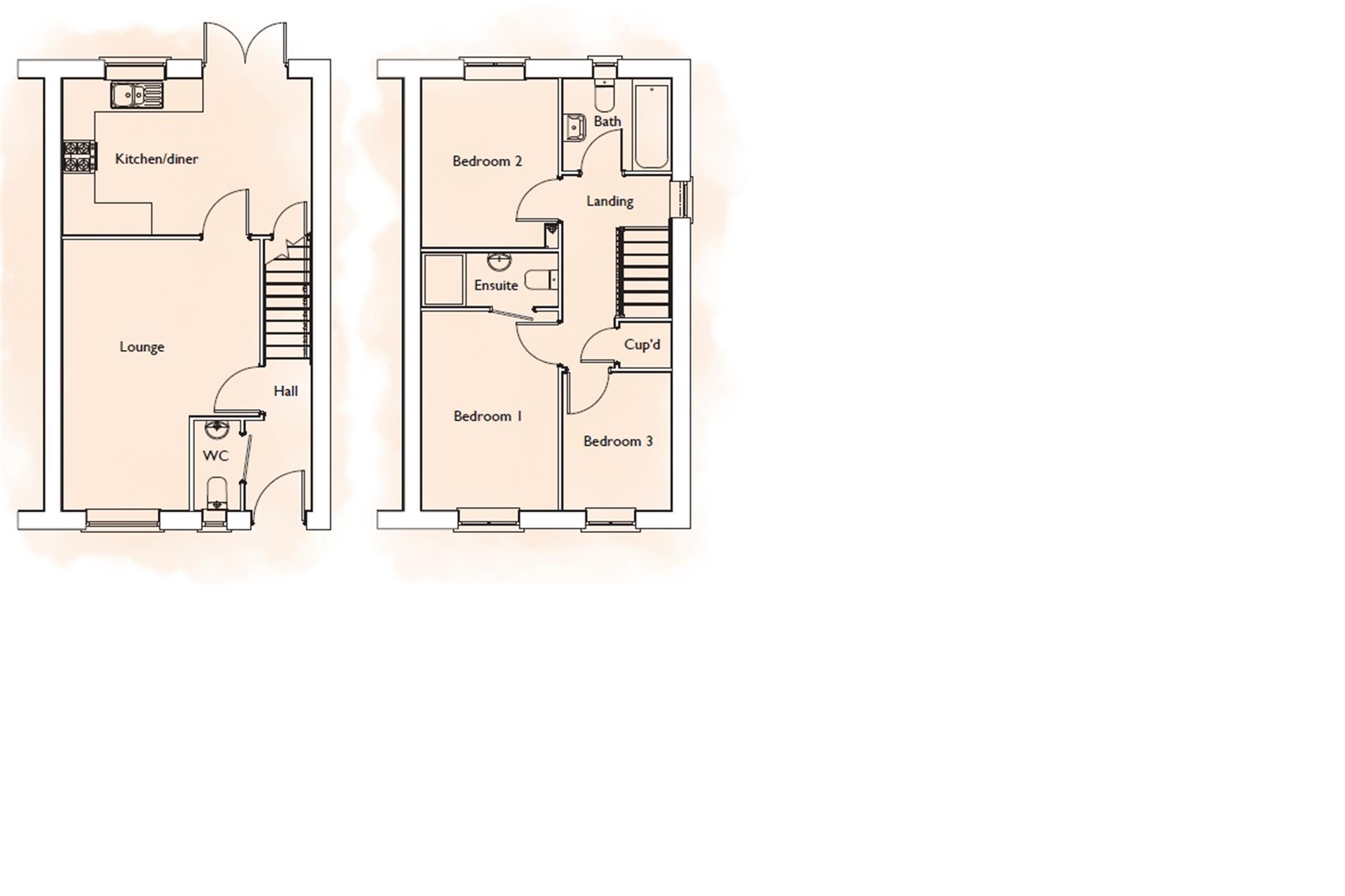 3 Bedrooms Semi-detached house for sale in Plot 33, The Enford, Blunsdon Meadow, Swindon SN25
