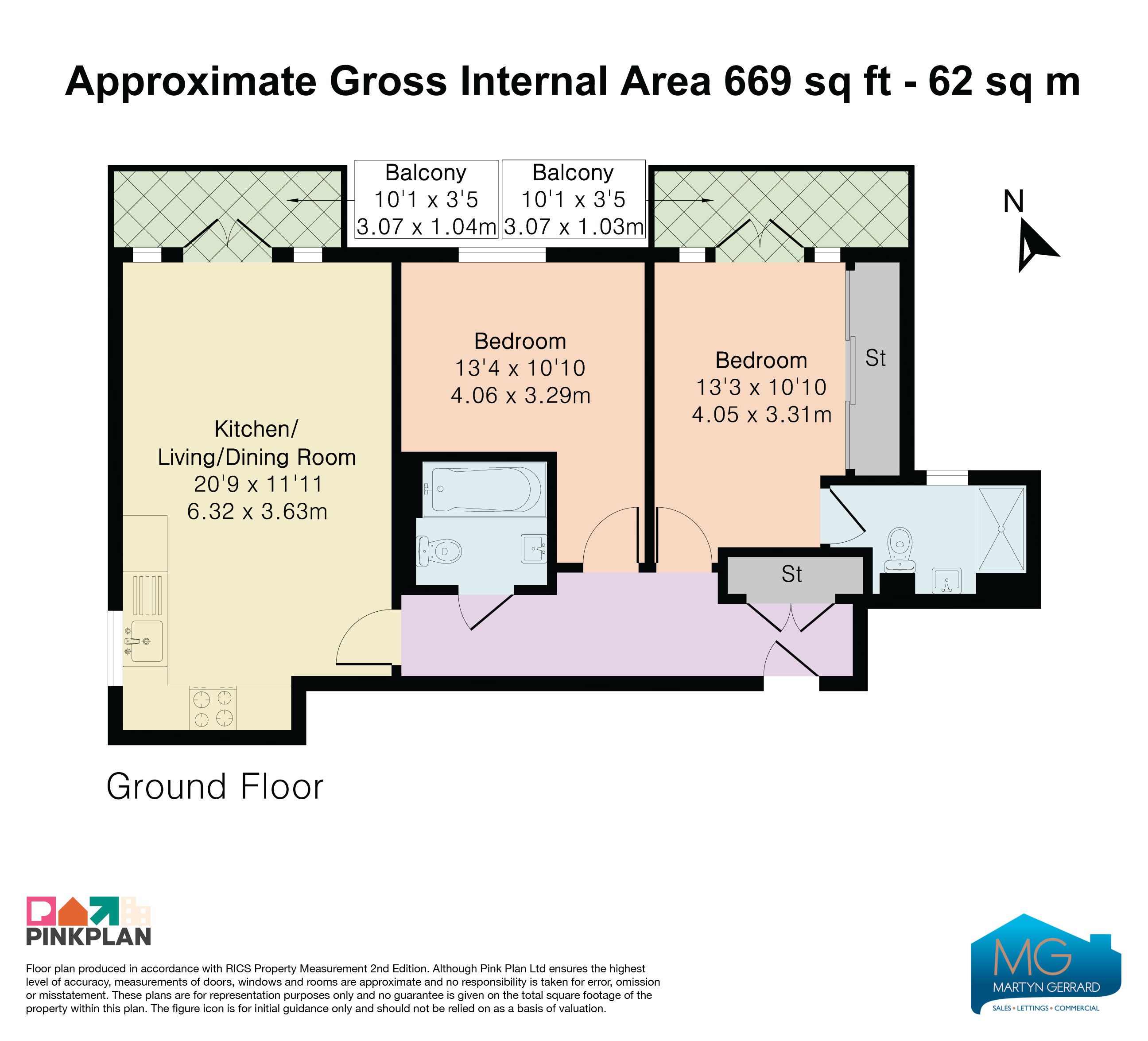Flat 2, Minerva Court, 47, Holden Road, London floorplan