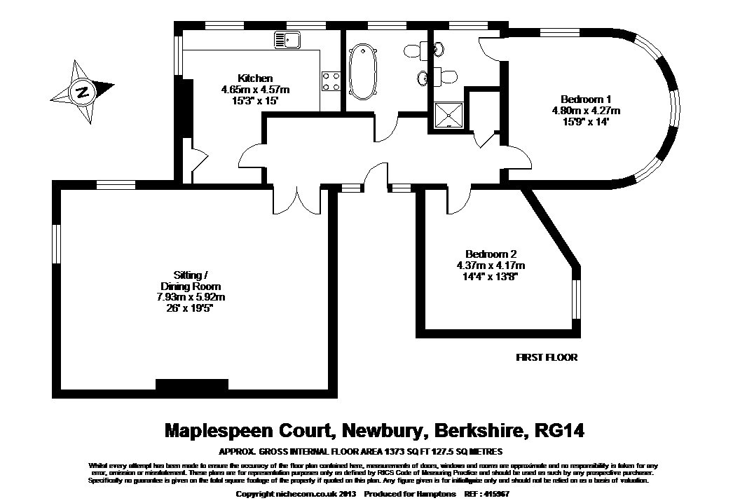 2 Bedrooms Flat for sale in Maplespeen Court, Newbury, Berkshire RG14