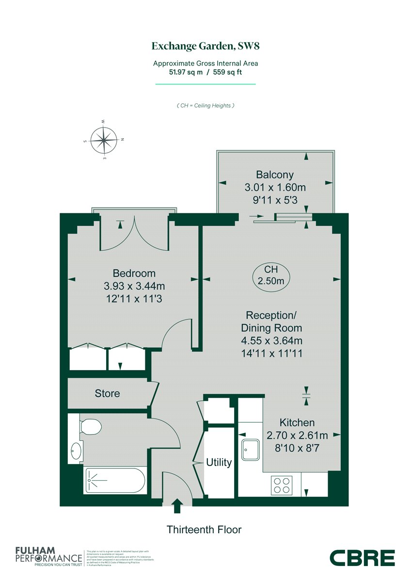 Flat 90, 7A, Exchange Gardens, London floorplan