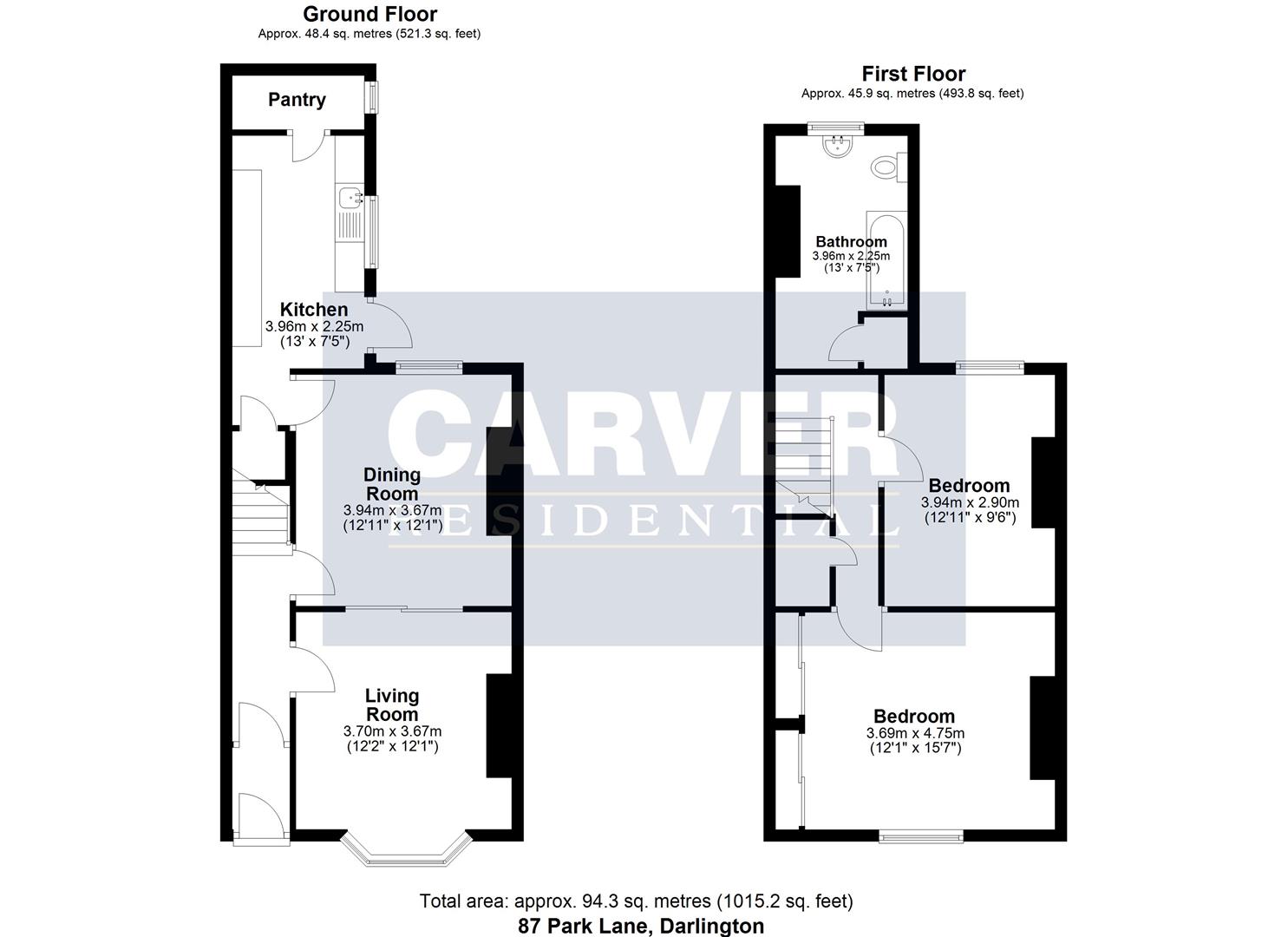 87, Park Lane, Darlington floorplan