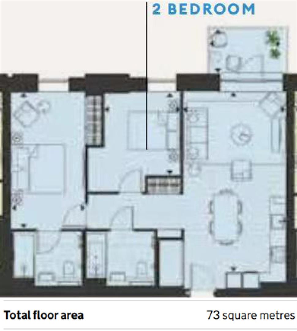 Apartment 47, The Ashbee, 20 Parkview Avenue, London floorplan