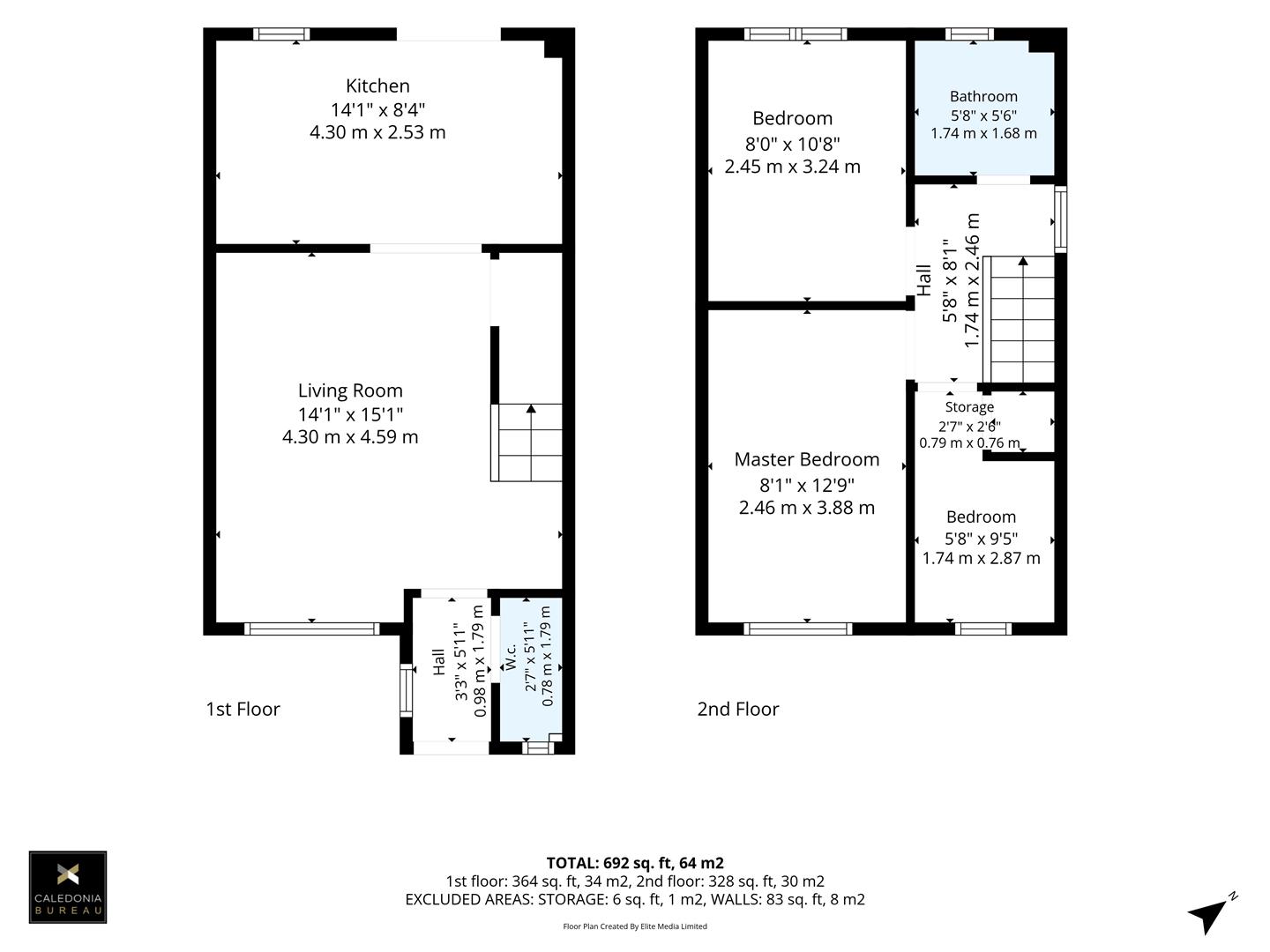 85, Benbow Road, Clydebank floorplan