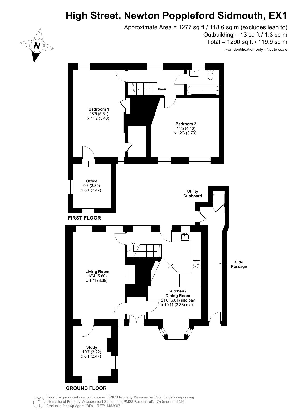 Wistaria Cottage, High Street, Sidmouth floorplan