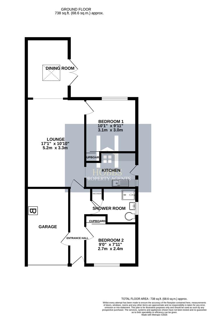 44, Canterbury Close, Bristol floorplan
