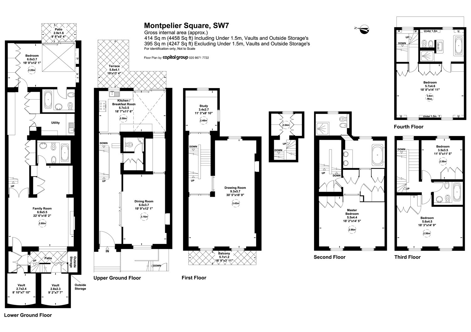 5 Bedrooms Terraced house to rent in Montpelier Square, Knightsbridge, London SW7