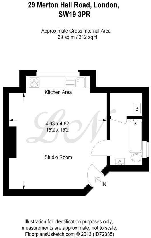 Flat 5 Studio 29, Merton Hall Road, London floorplan