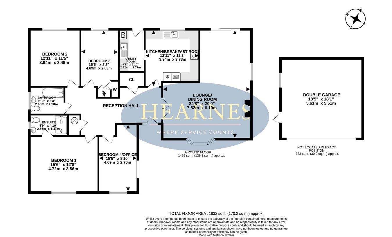 10, Arnold Close, Ferndown floorplan