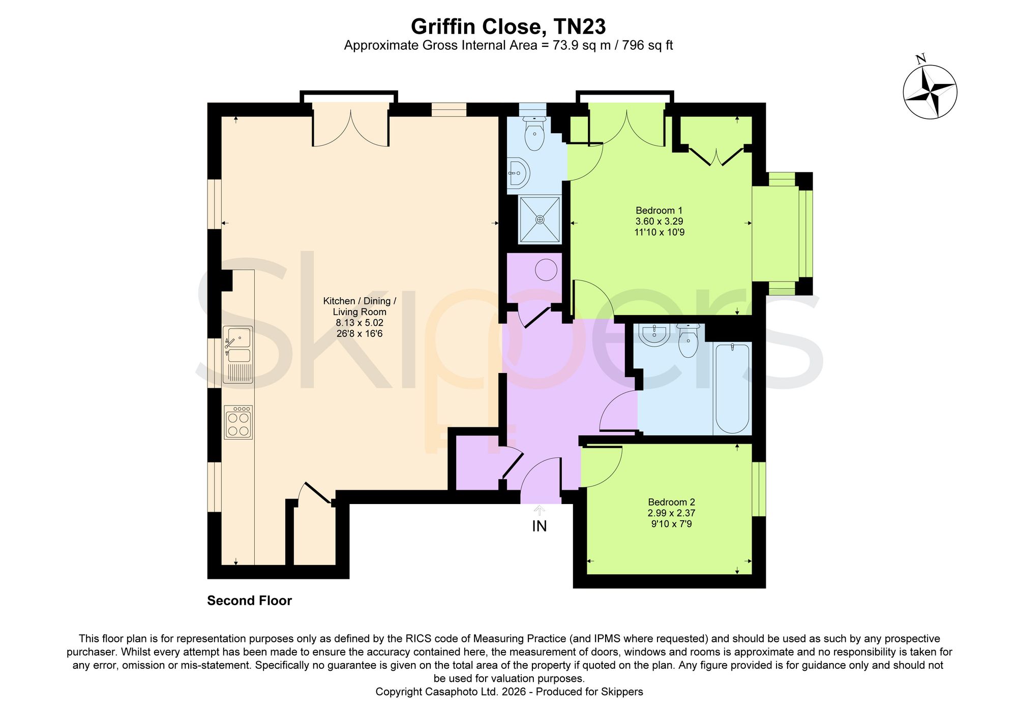Griffin Close, Ashford, TN23 floorplan