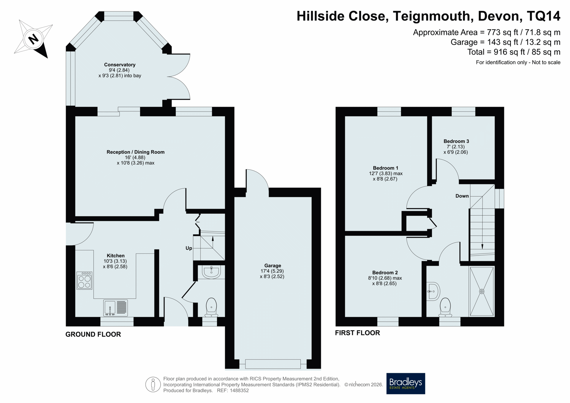 3, Hillside Close, Devon floorplan