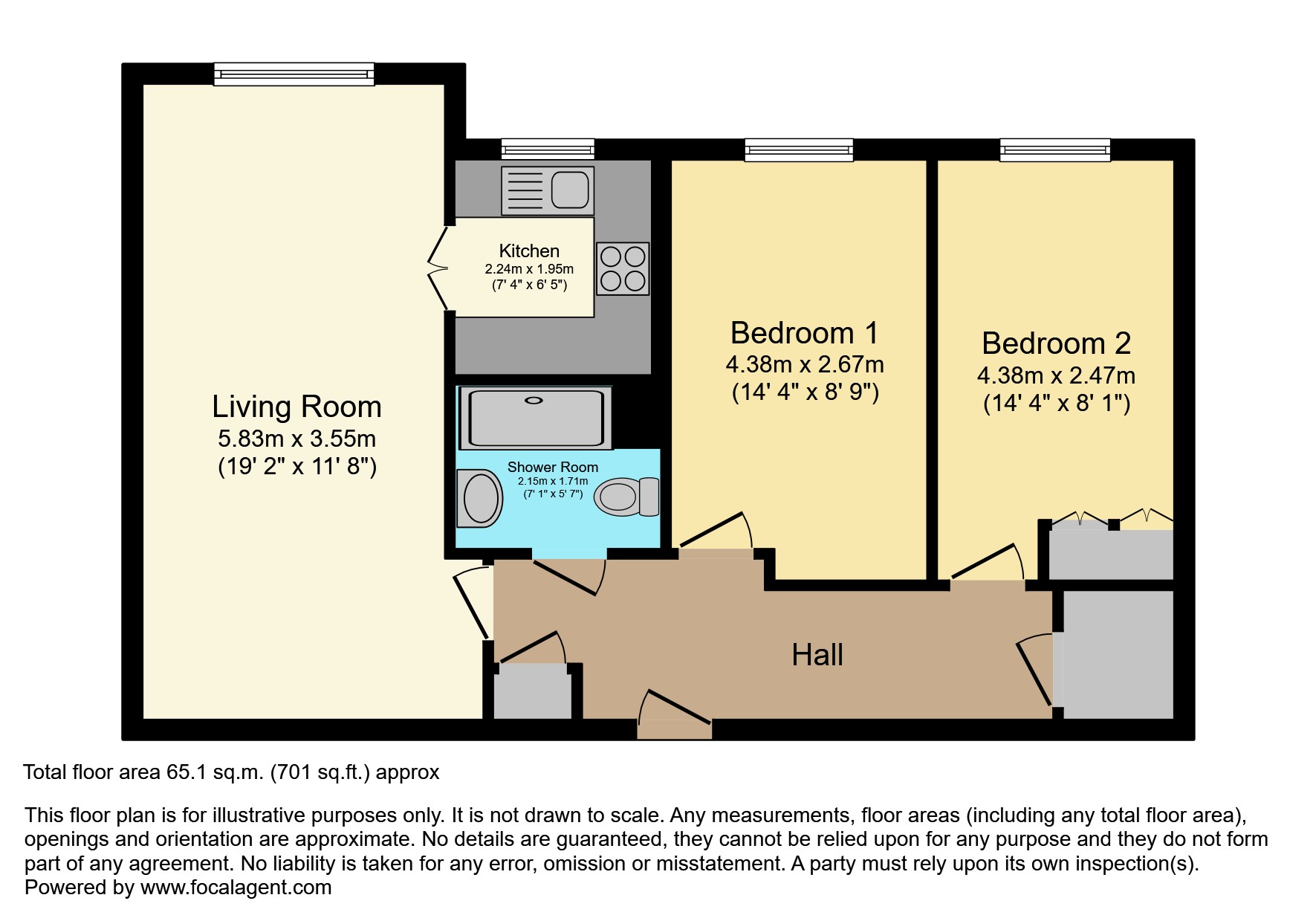 46, Oakley Court, Southampton floorplan