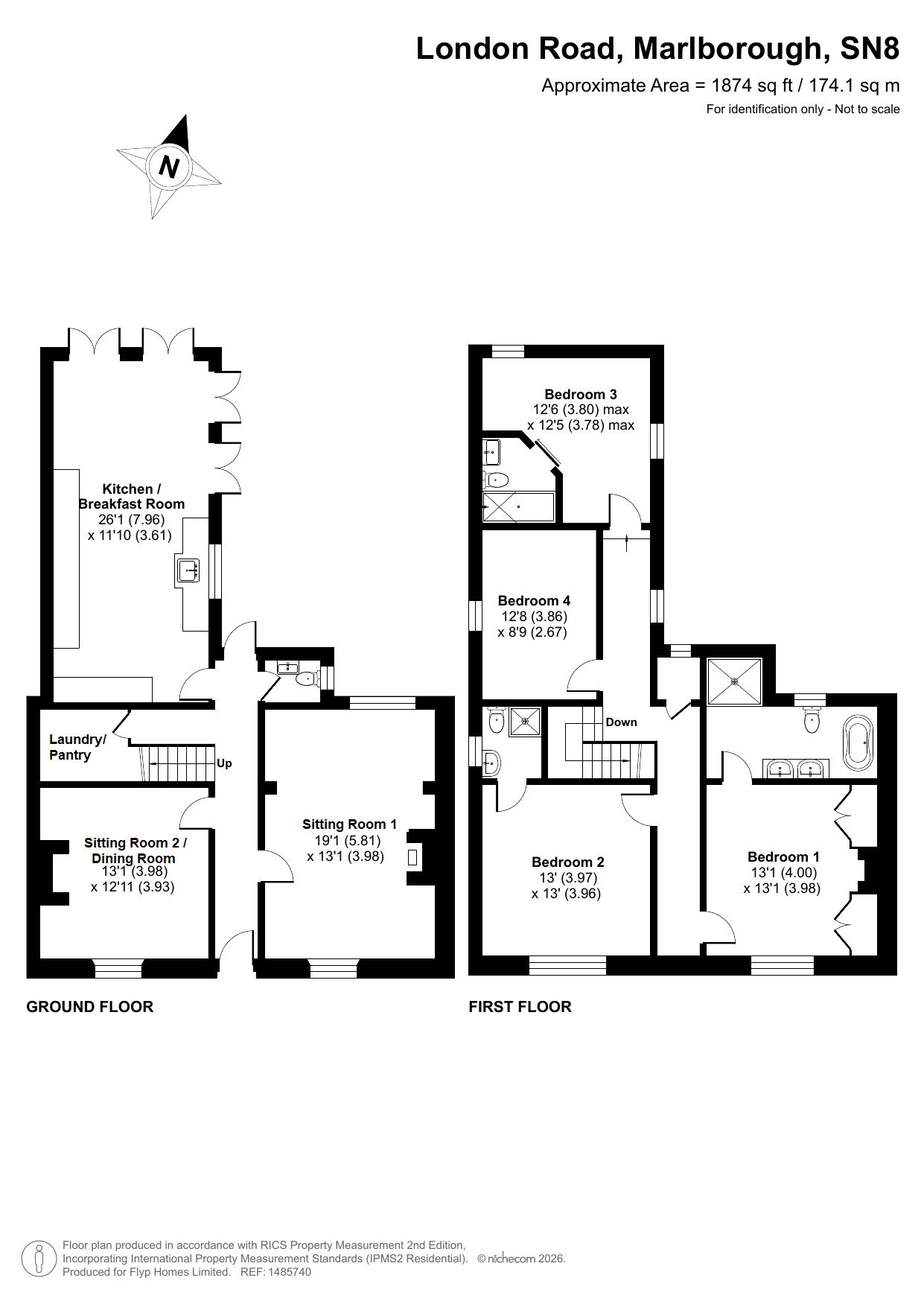 Dove House, 40, London Road, Marlborough floorplan