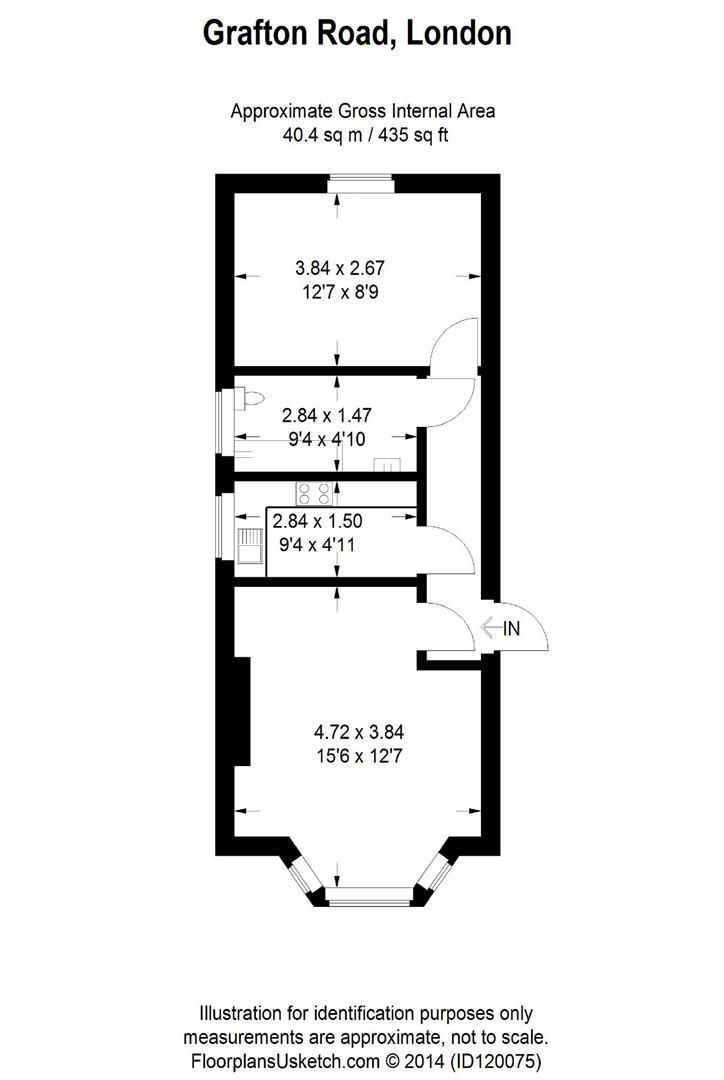 73A, Grafton Road, London floorplan