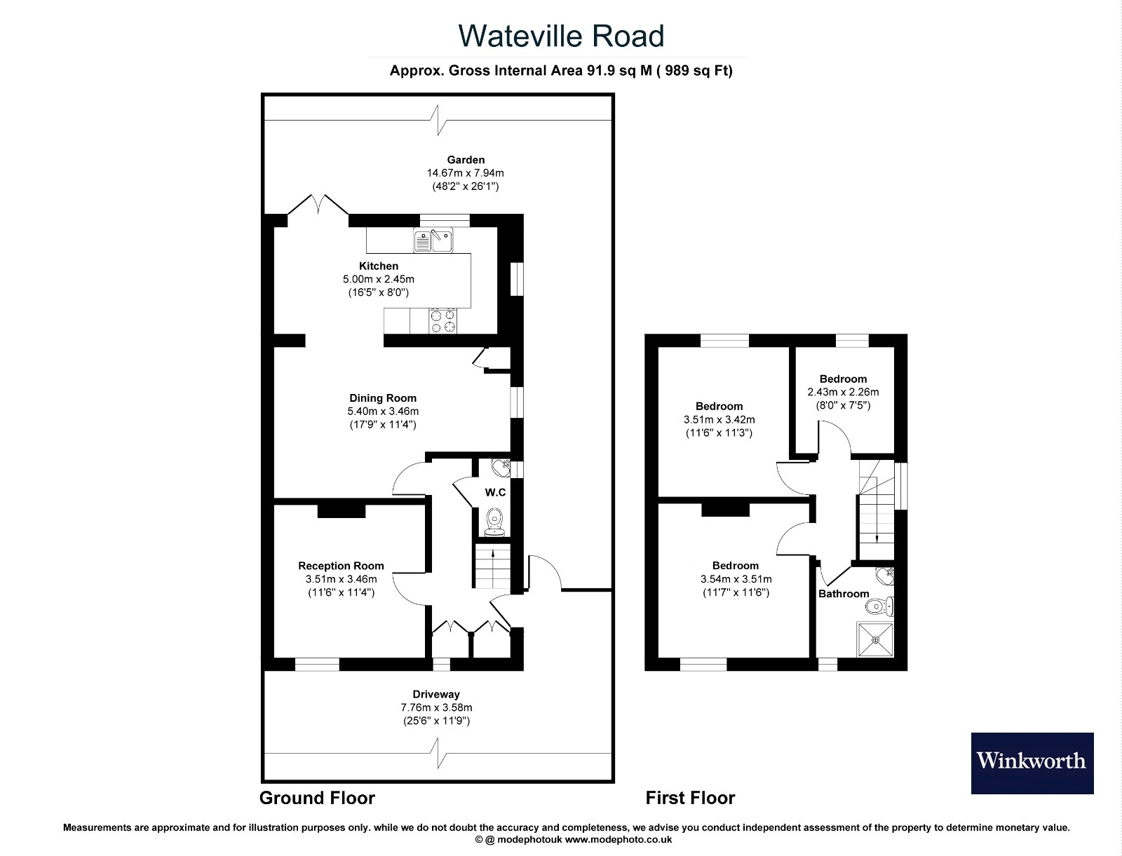 14, Wateville Road, London floorplan