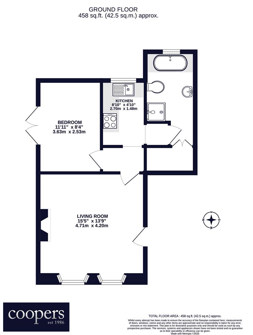 Flat 1, Avenue House, 73 The Green, West Drayton floorplan