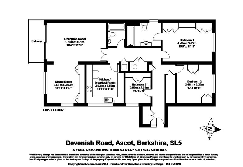 3 Bedrooms Flat to rent in Knole Wood, Devenish Road, Sunningdale, Ascot SL5