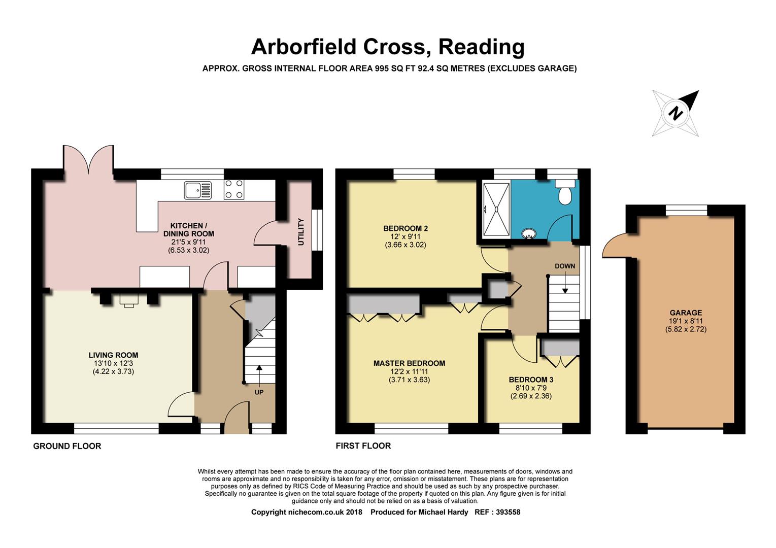 3 Bedrooms Semi-detached house for sale in Link Way, Arborfield Cross, Berkshire RG2