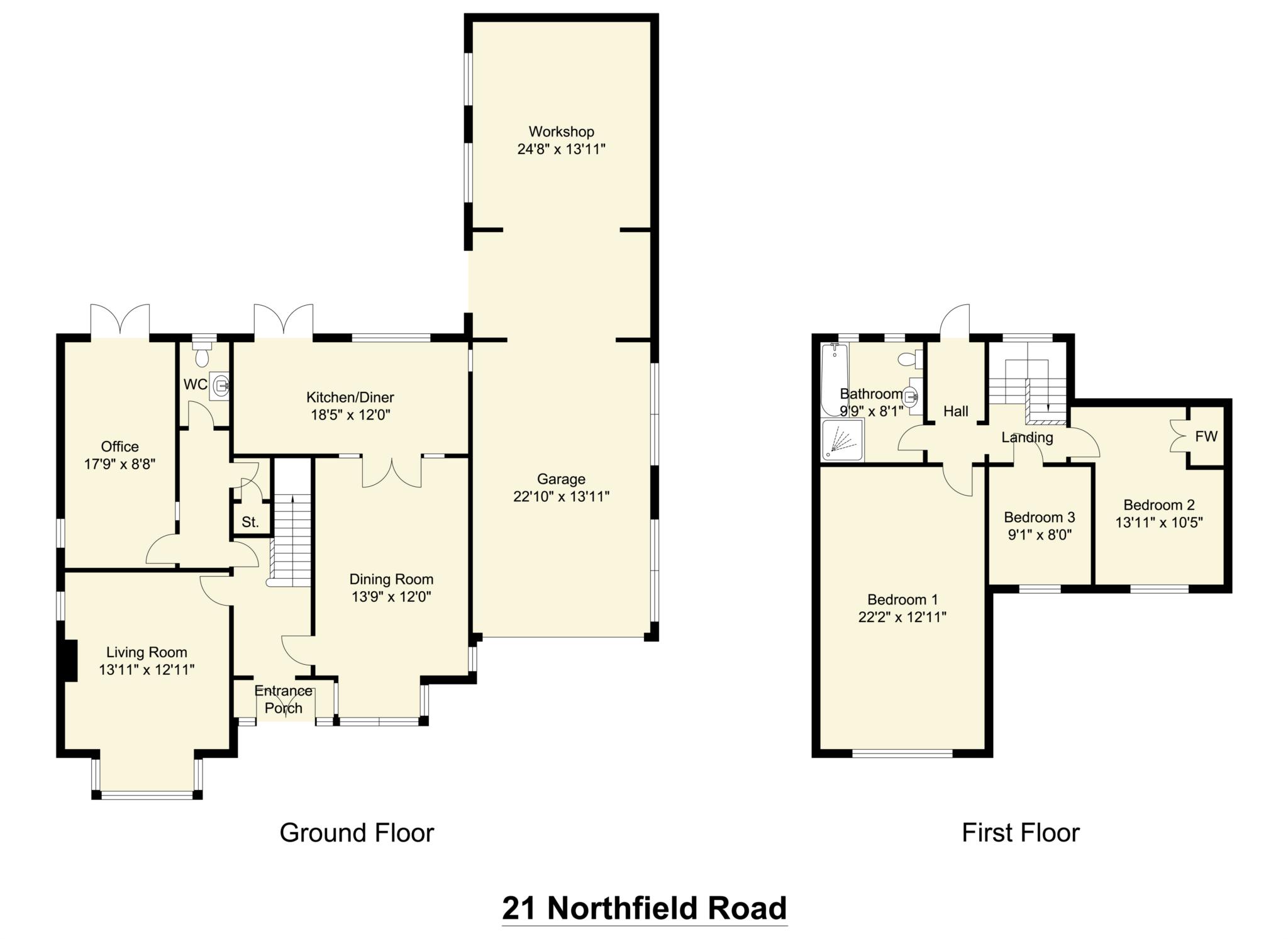 21, Northfield Road, Dewsbury floorplan
