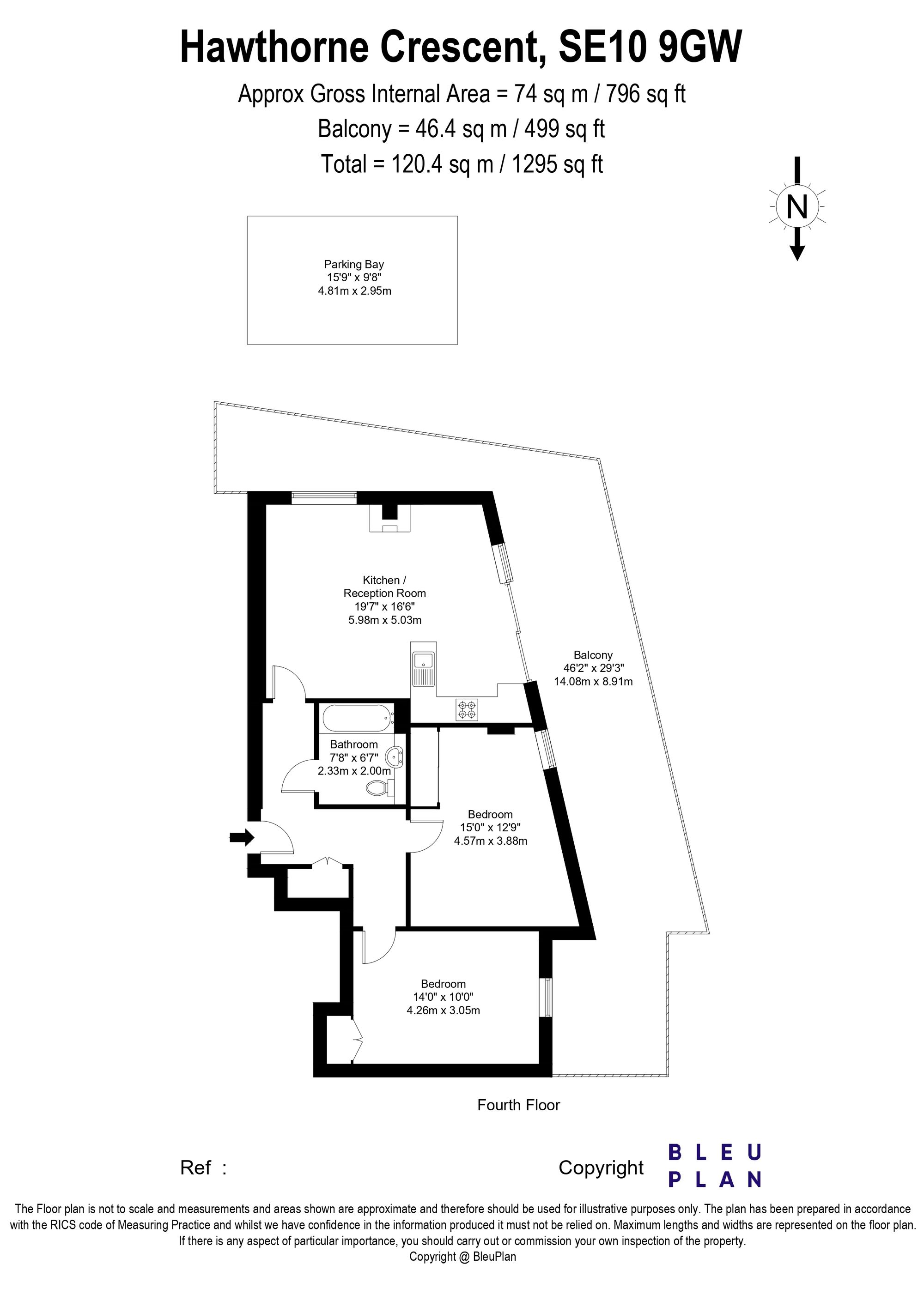 Flat 404, 20 Hawthorne Crescent, London floorplan