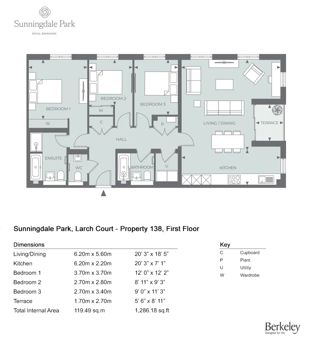 Sunningdale - Berkeley Group , Larch Avenue, Ascot floorplan