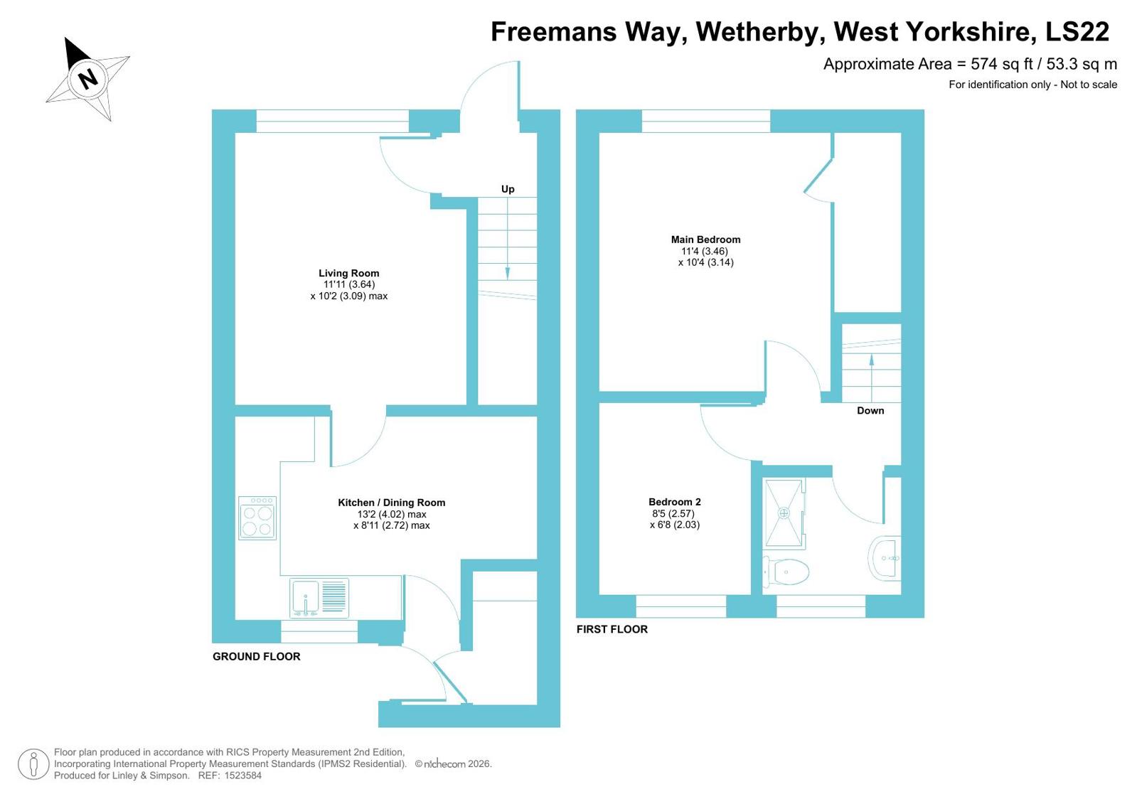 12, Freemans Way, West Yorkshire floorplan