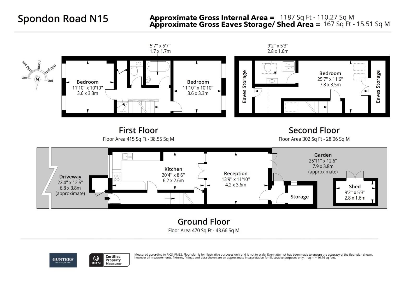 Spondon Road, London floorplan