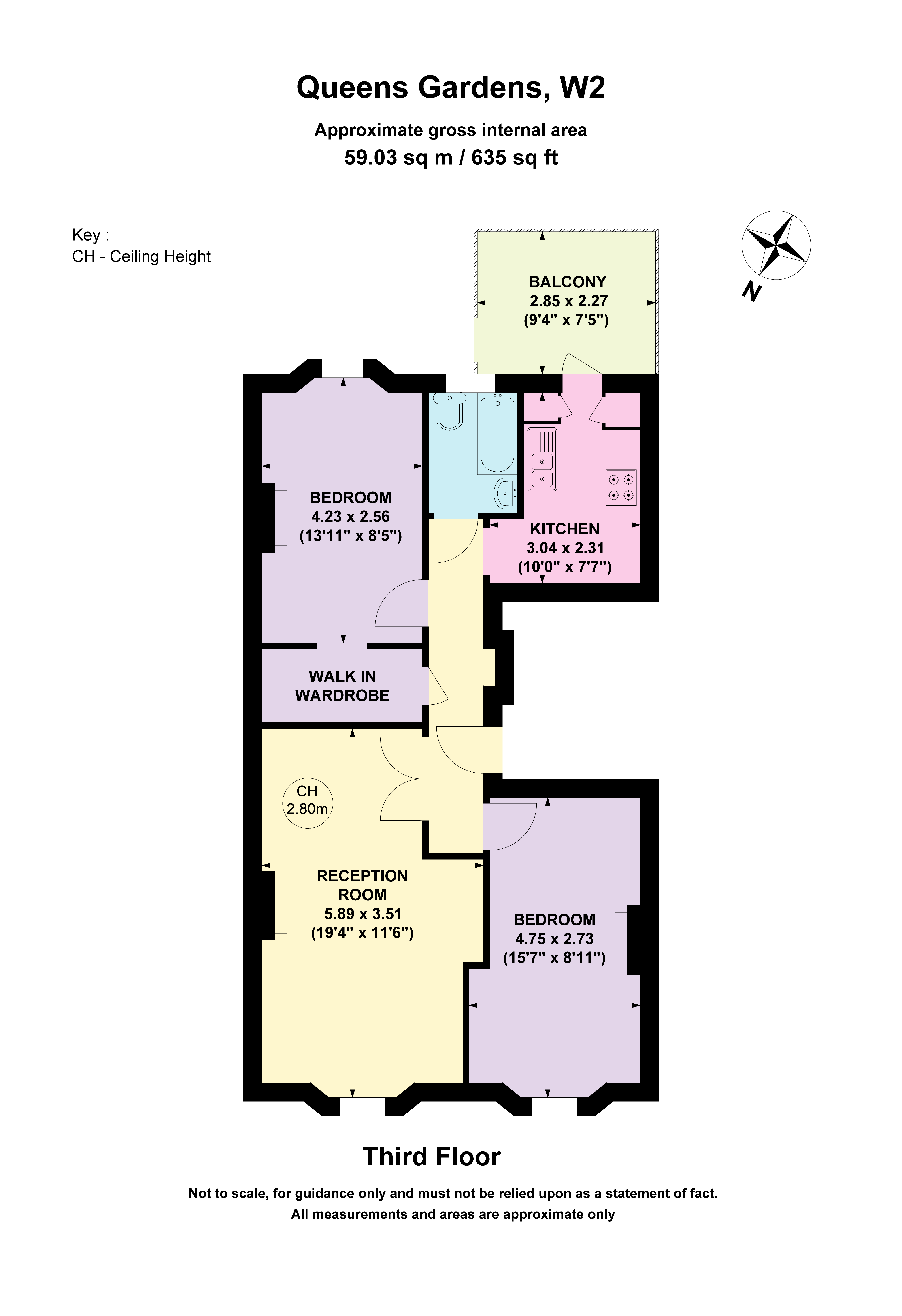 40D, Queen's Gardens, London floorplan