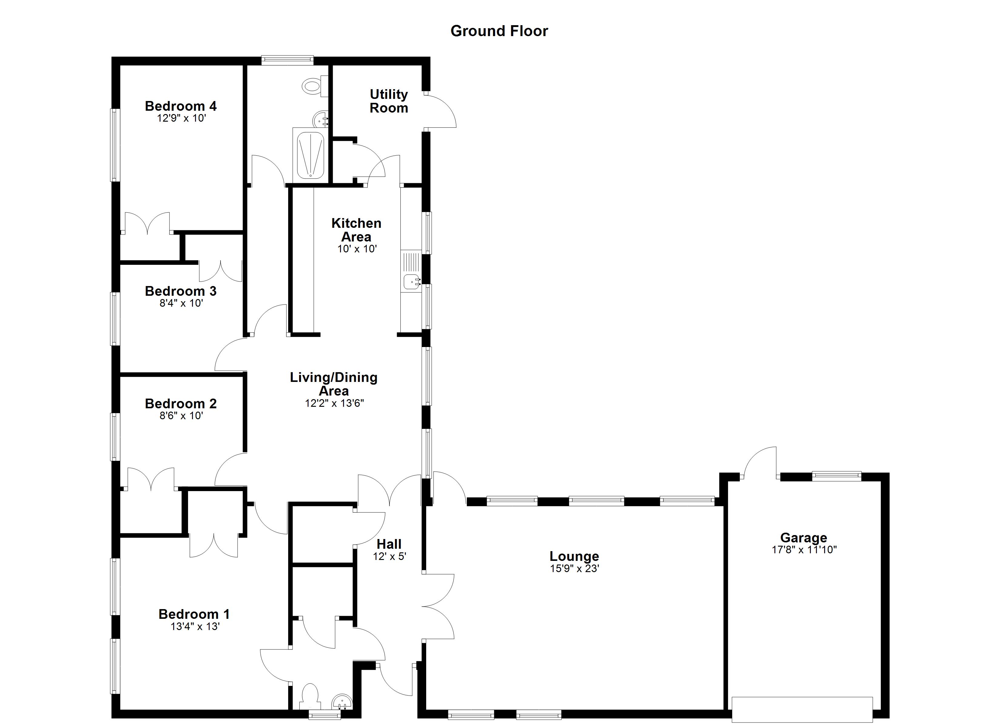 Glenydd, LLangwyrfon floorplan