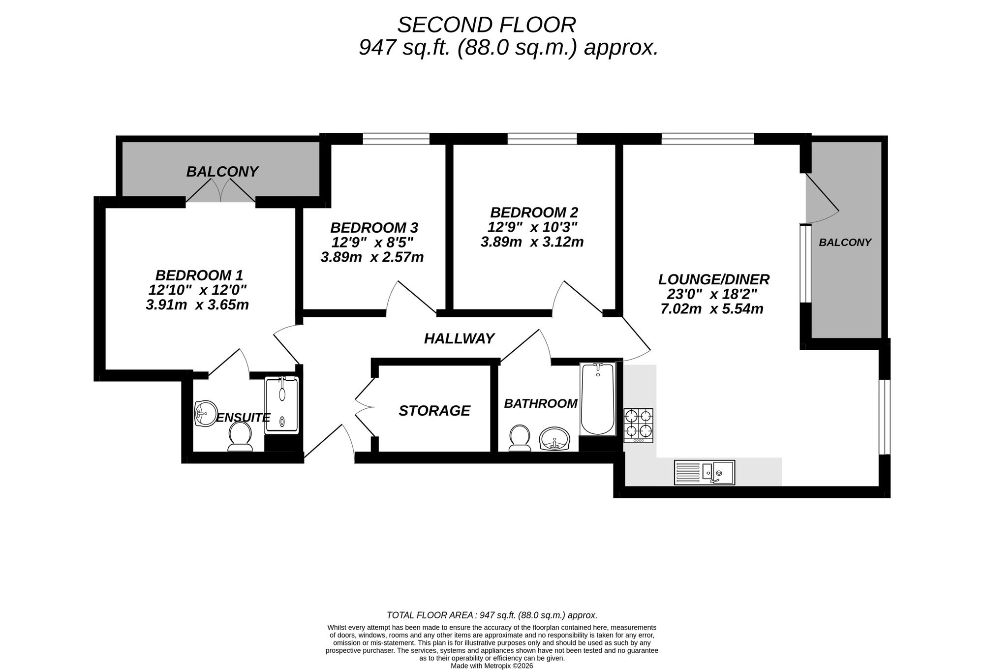 Flat 9, Mortise House, Hayes floorplan