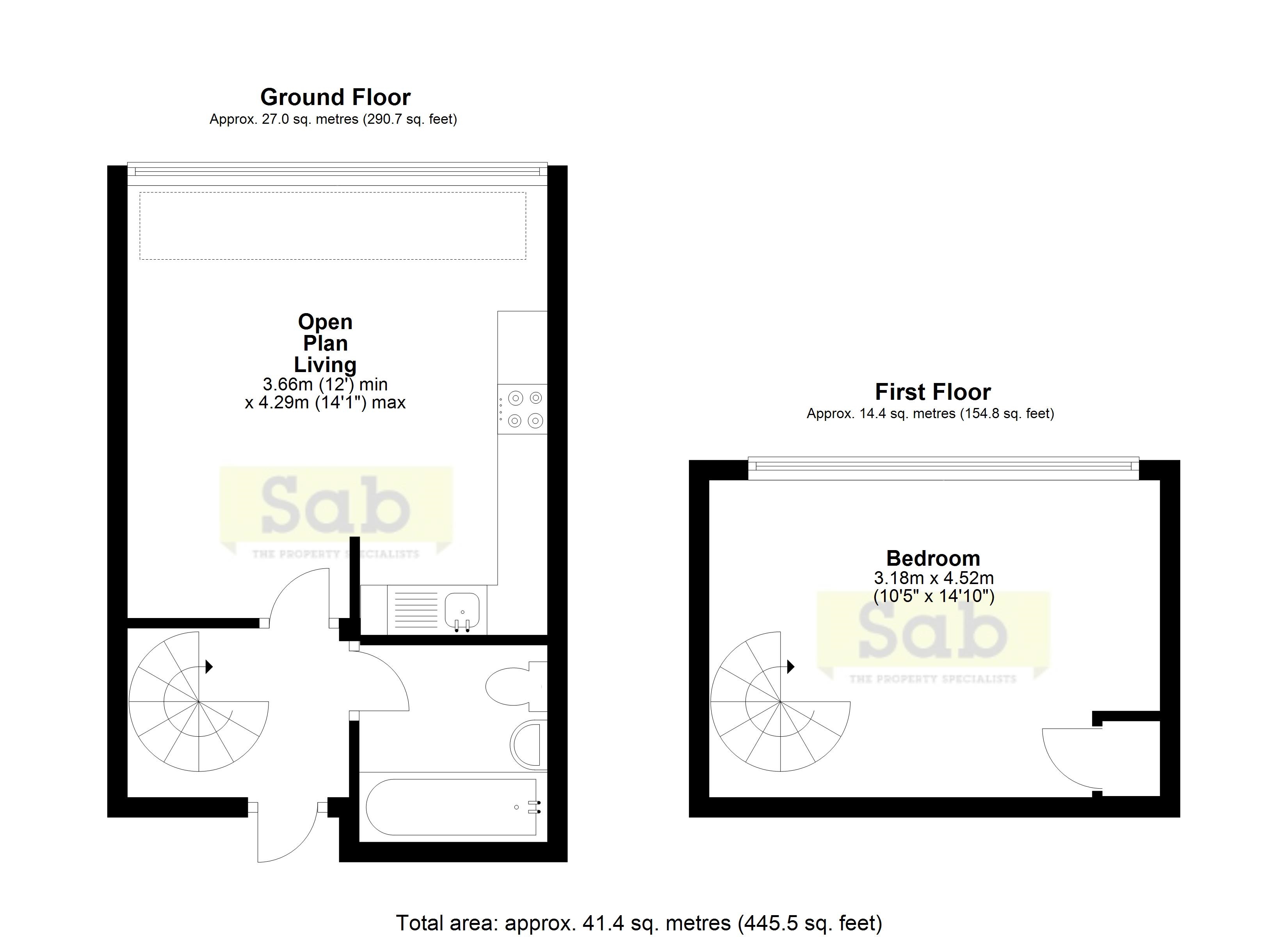 Flat 1, 27, Regent Terrace, Cambridge floorplan