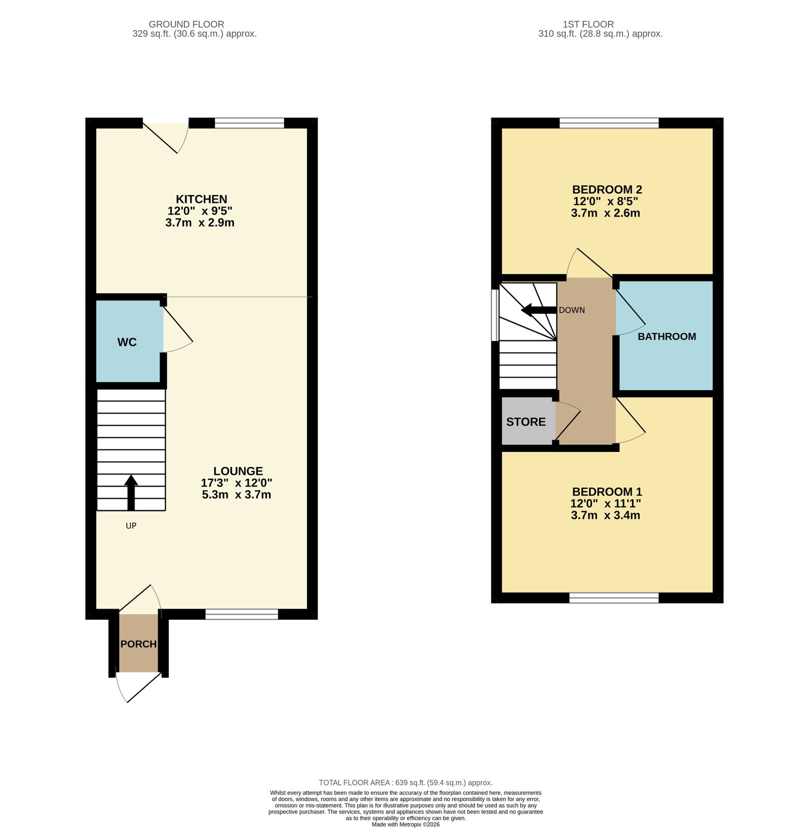 30, Cumbria Close, Dunstable floorplan