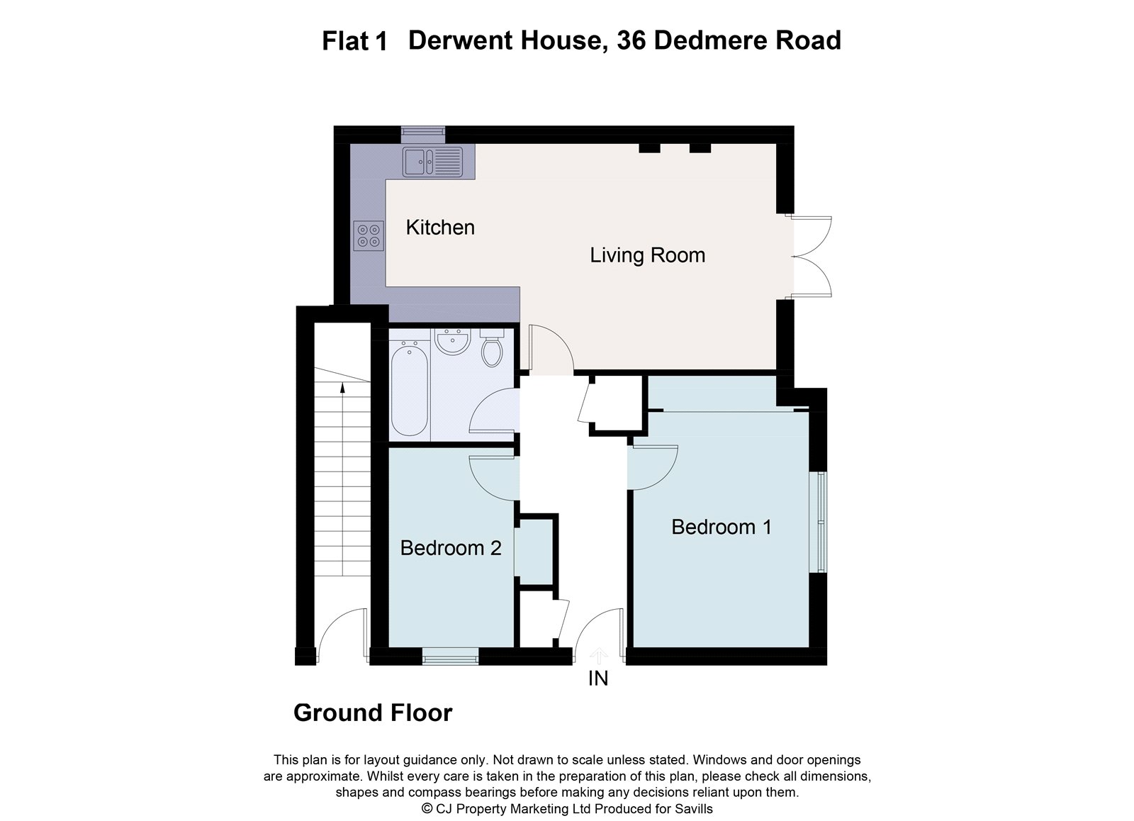 Flat 1 Derwent House, 36, Dedmere Road, Buckinghamshire floorplan