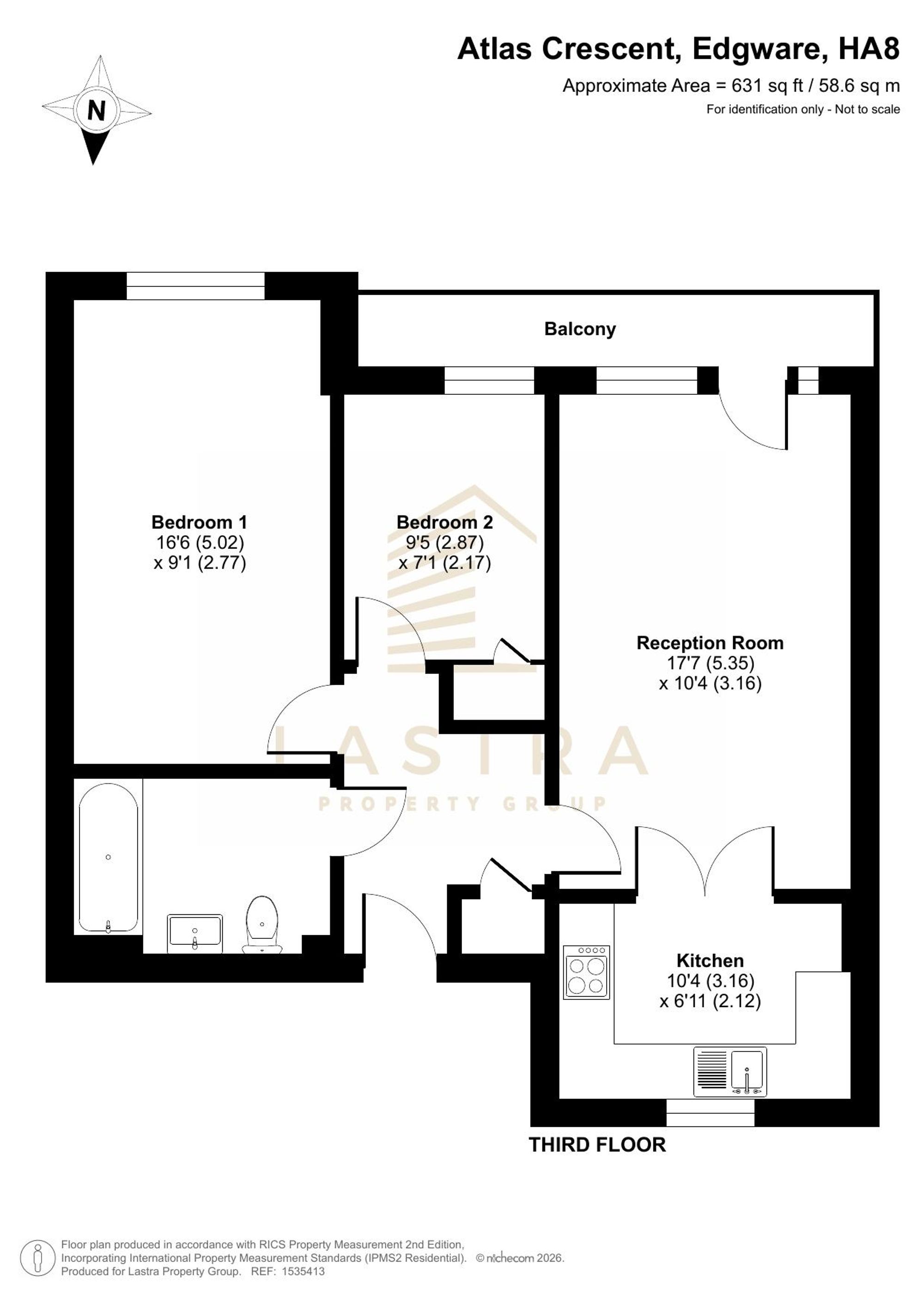 Flat 13, Tormaid Court, Edgware floorplan