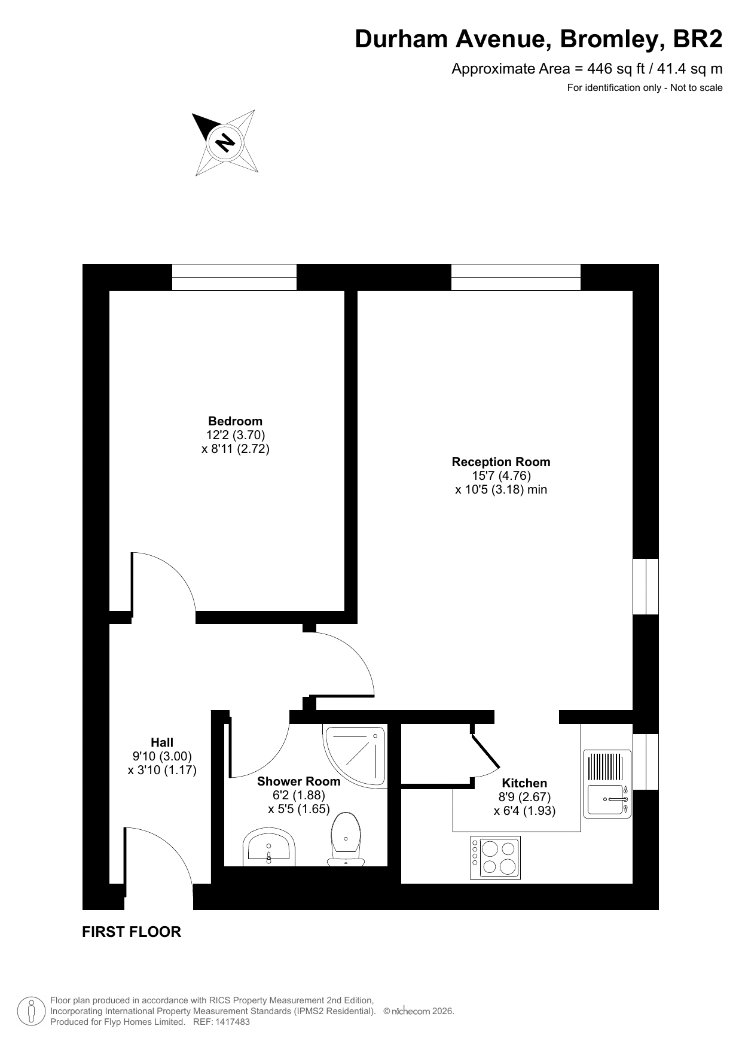 Flat 22, Baydon Court 2-8,, Durham Avenue, Bromley floorplan