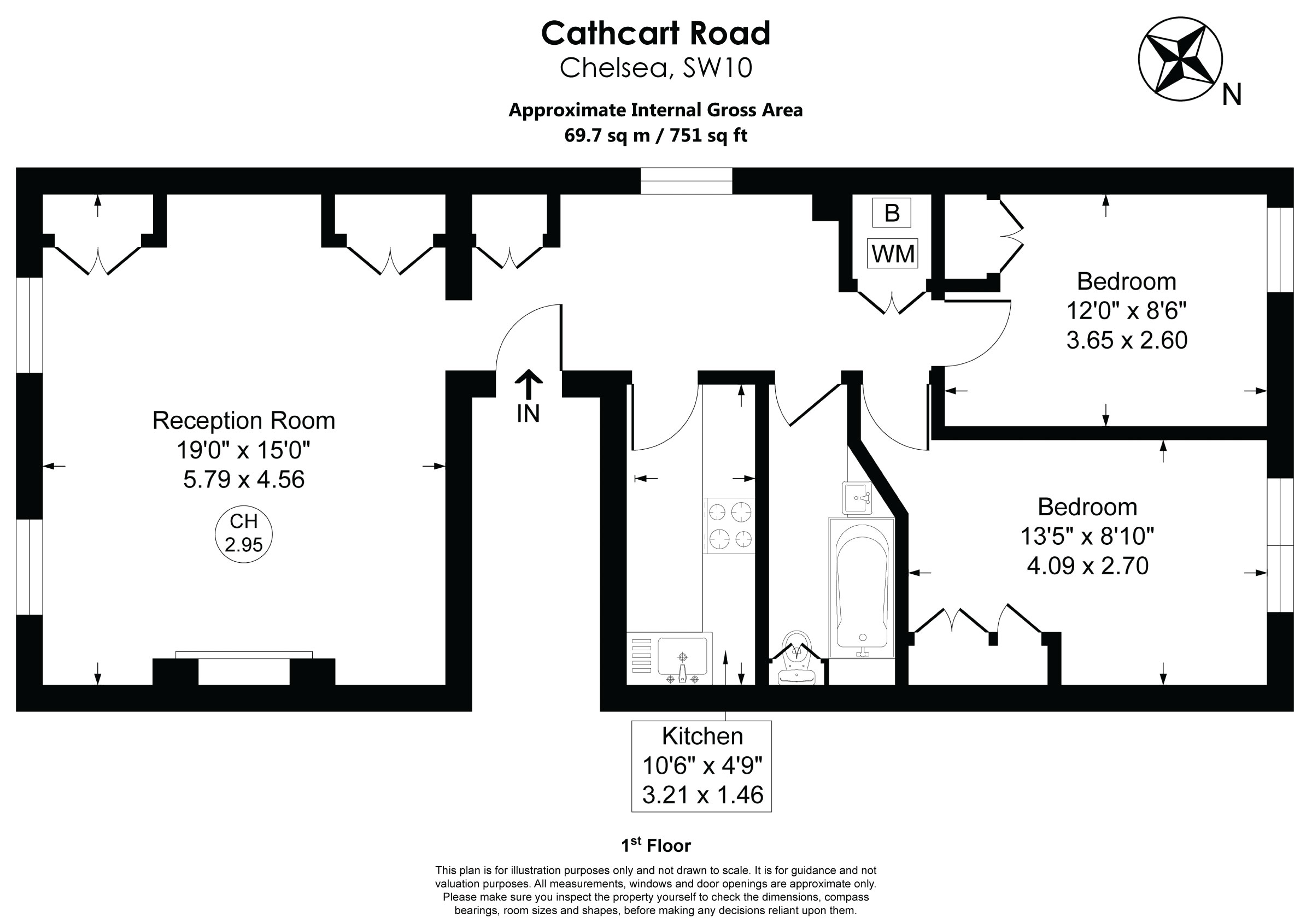 Cathcart Road, Chelsea floorplan