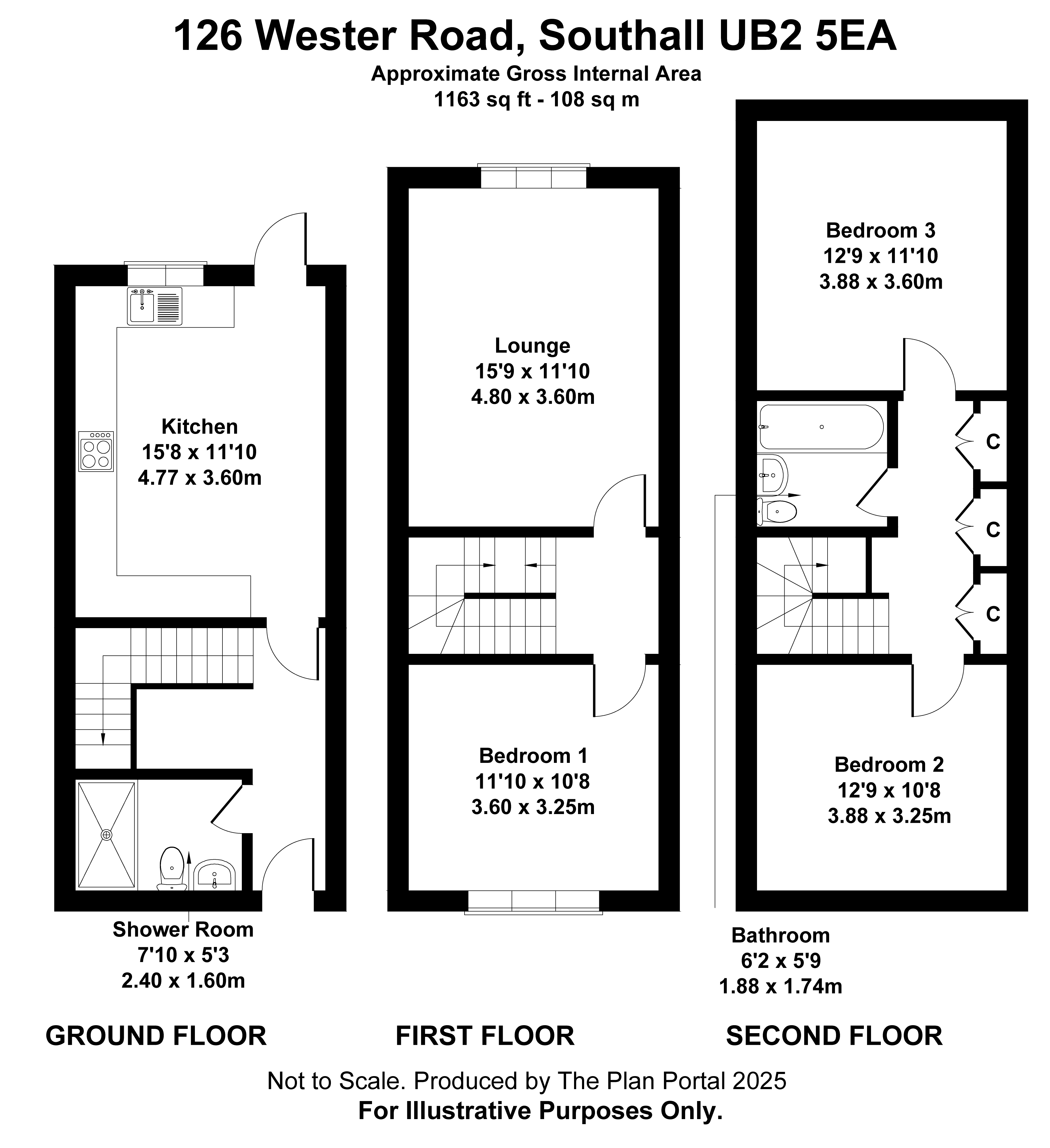 126, Western Road, Southall floorplan