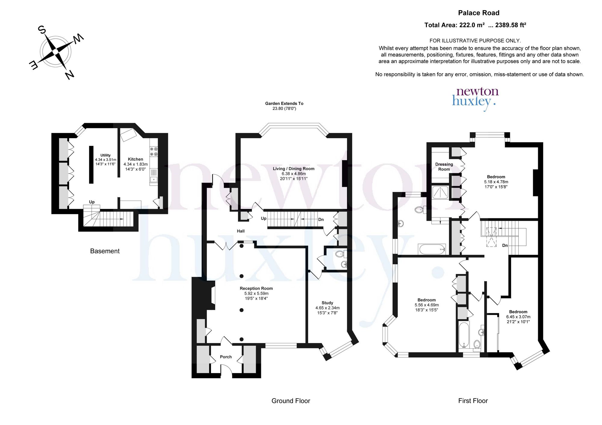 104 Palace Road, East Molesey floorplan
