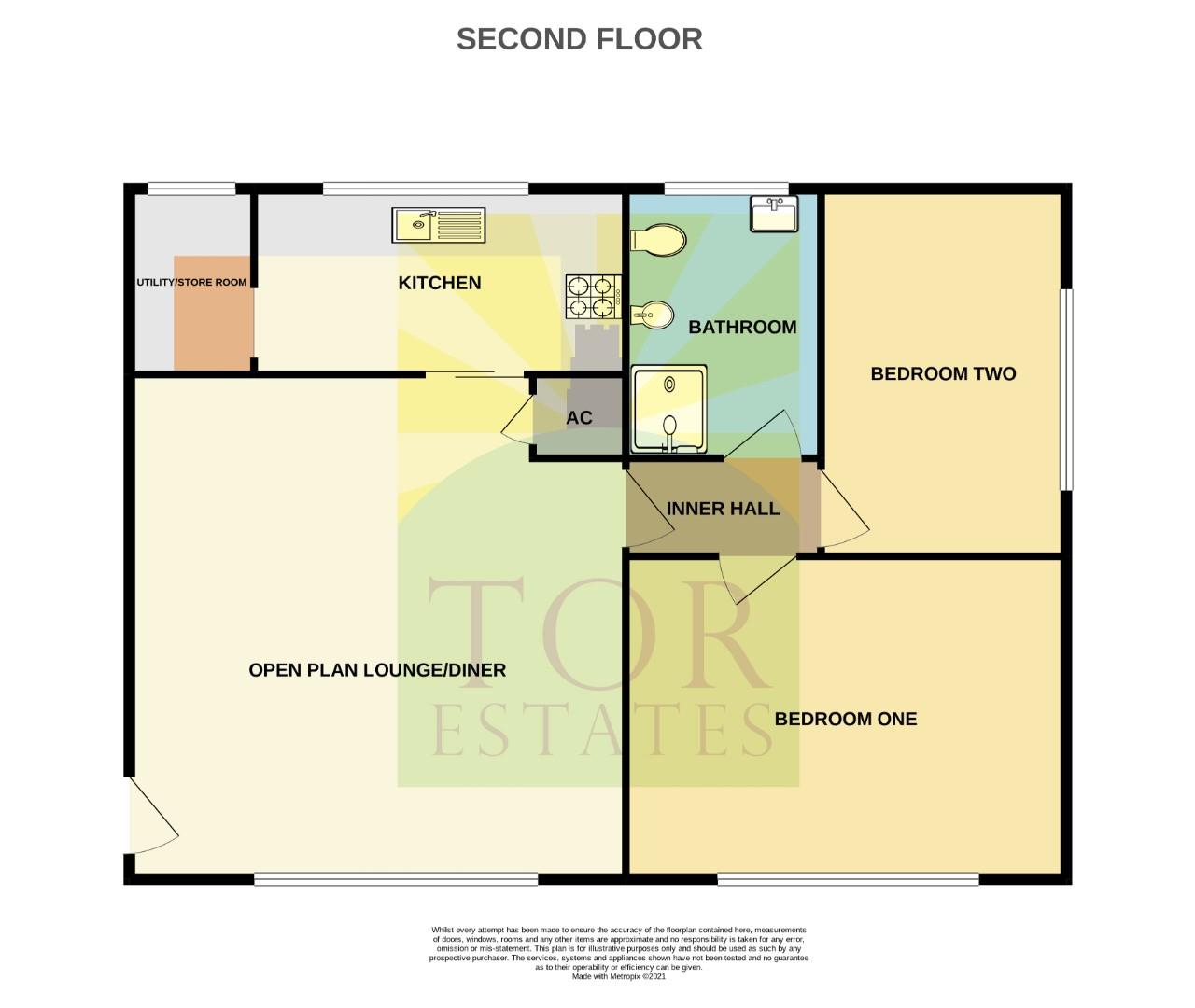 Flat 7 Glaston House, Glaston Road, Street floorplan