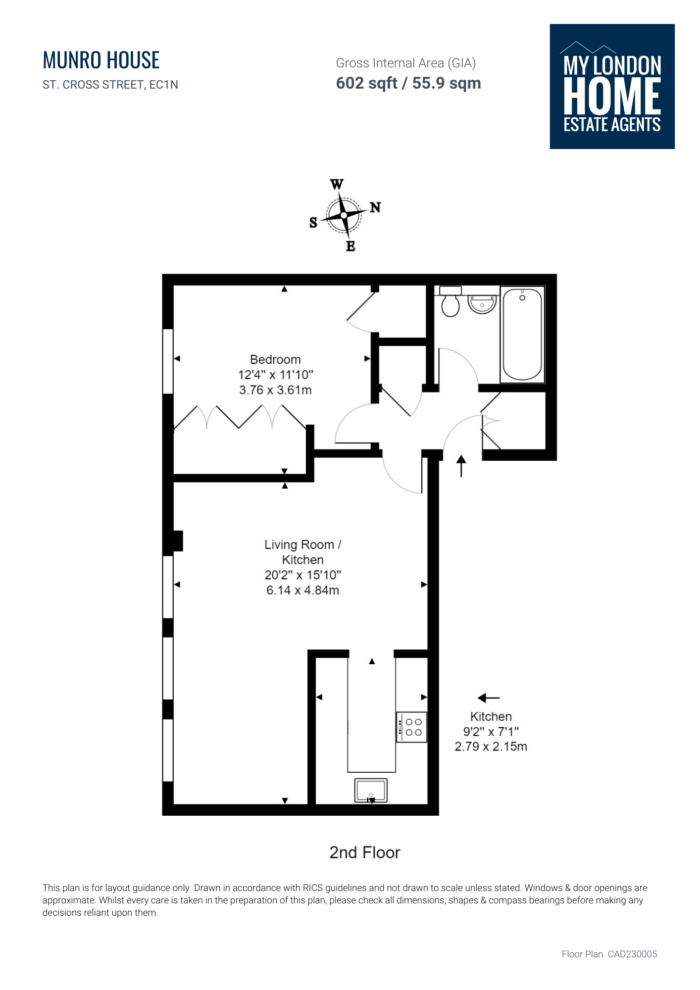 5, Munro House, Farringdon floorplan