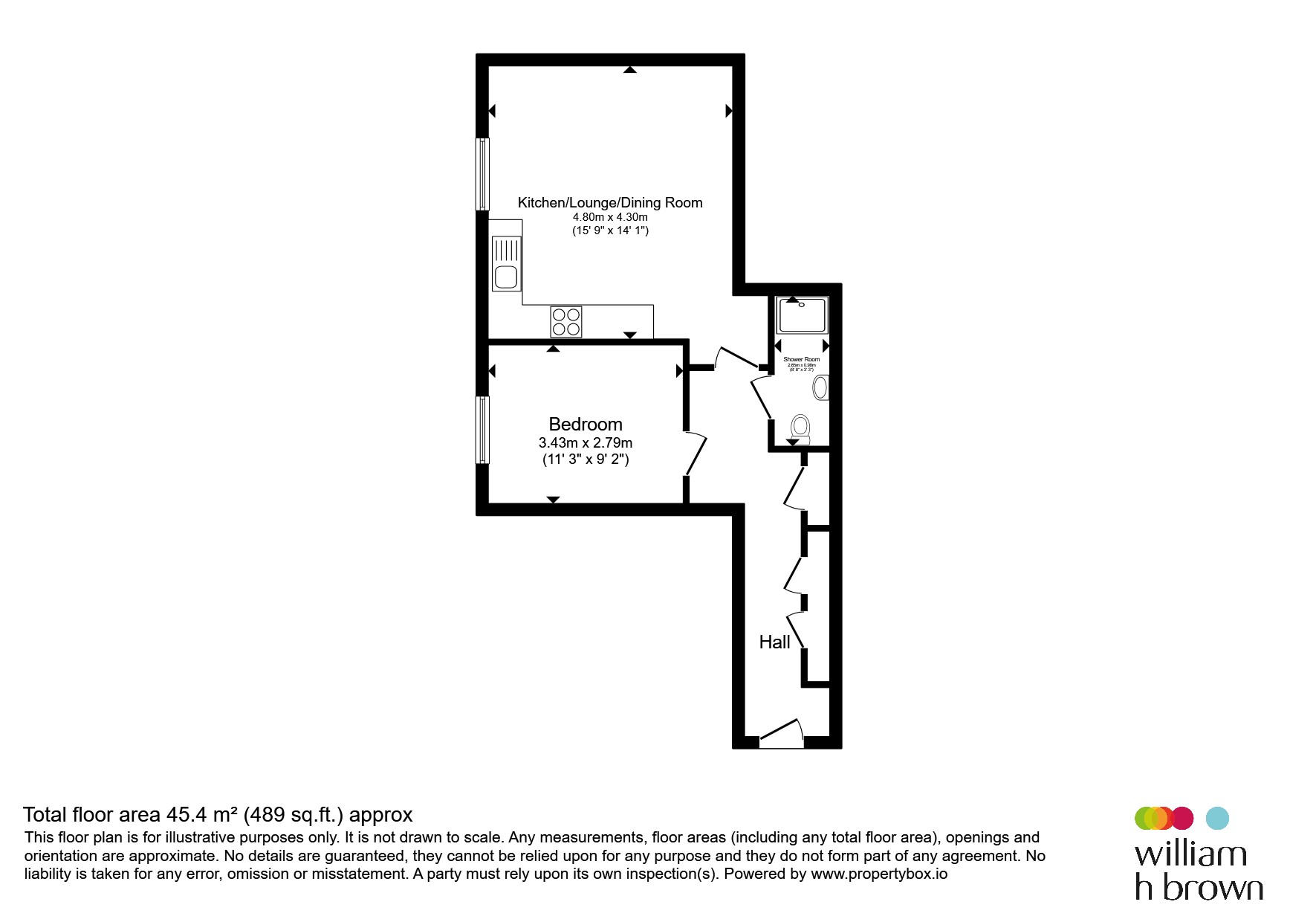 Flat 14, Garrick House, 76, High Street, Peterborough floorplan