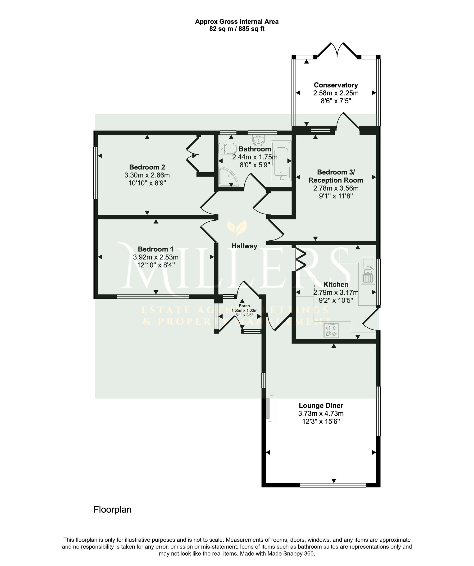 1 Priory Close, Sheringham floorplan