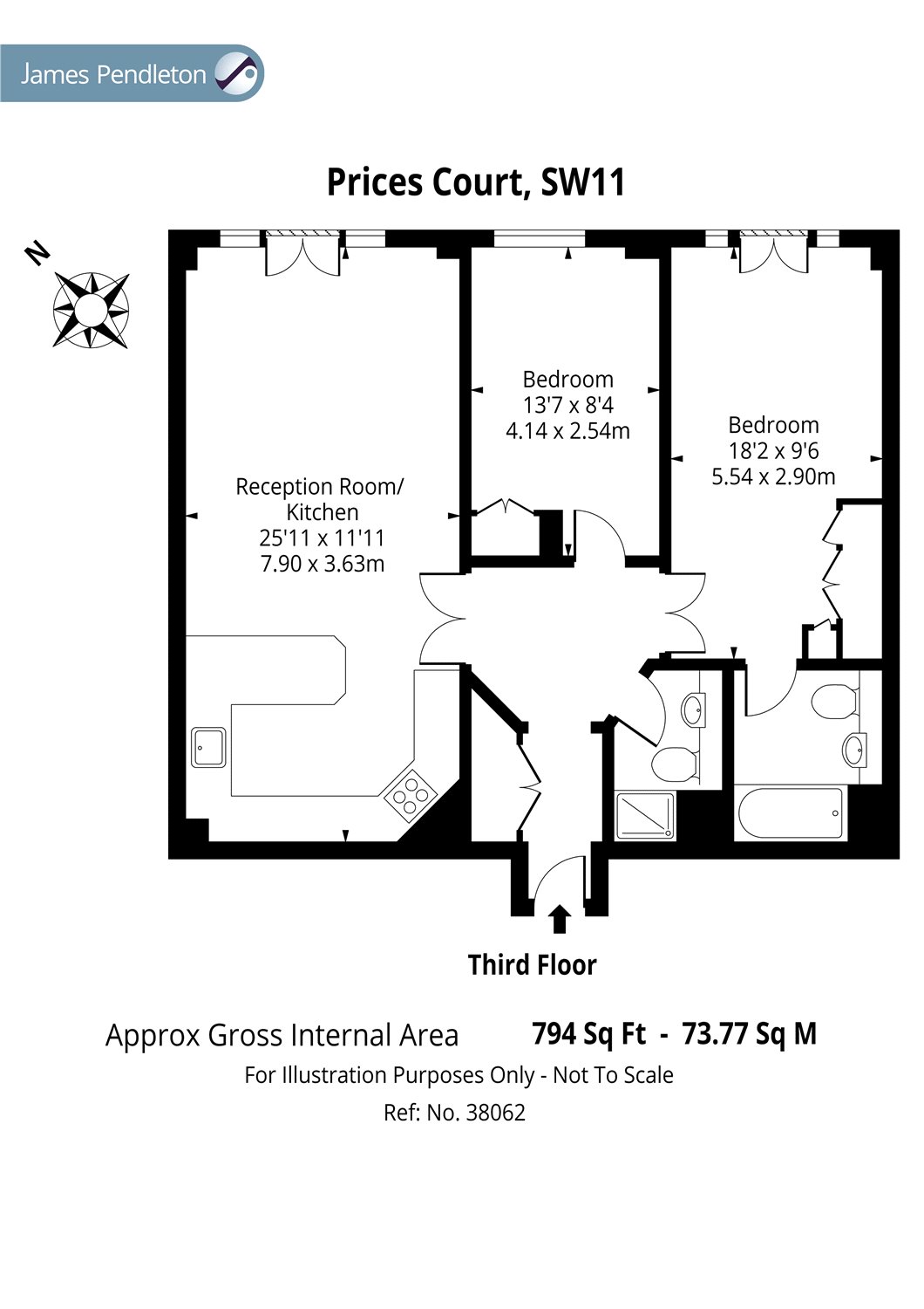 2 Bedrooms Flat for sale in Prices Court, Cotton Row, London SW11